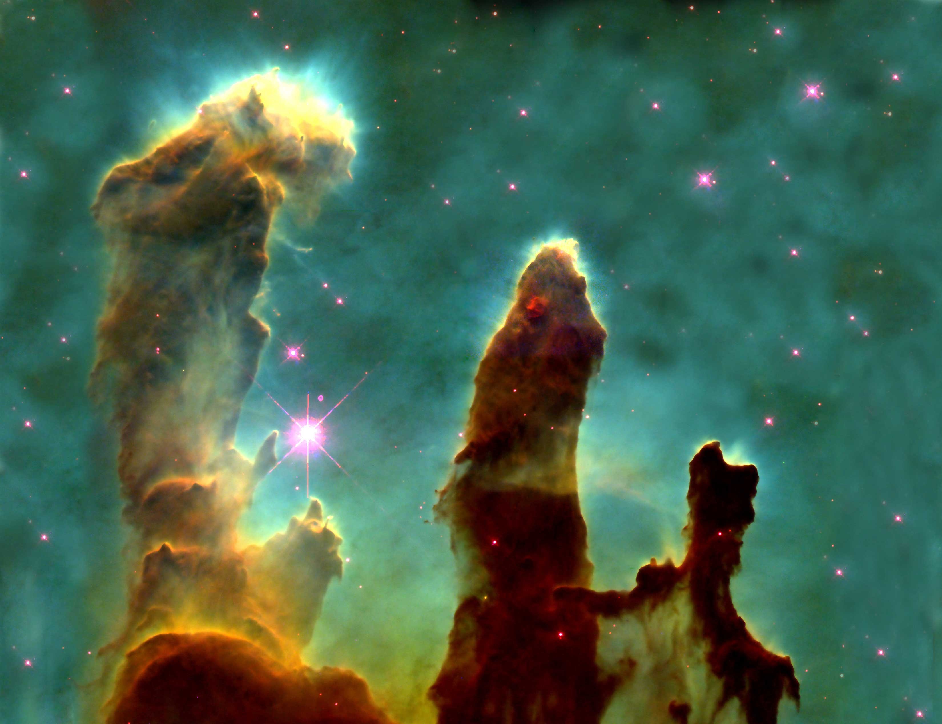 General 3300x2538 nebula Pillars of Creation space space art digital art
