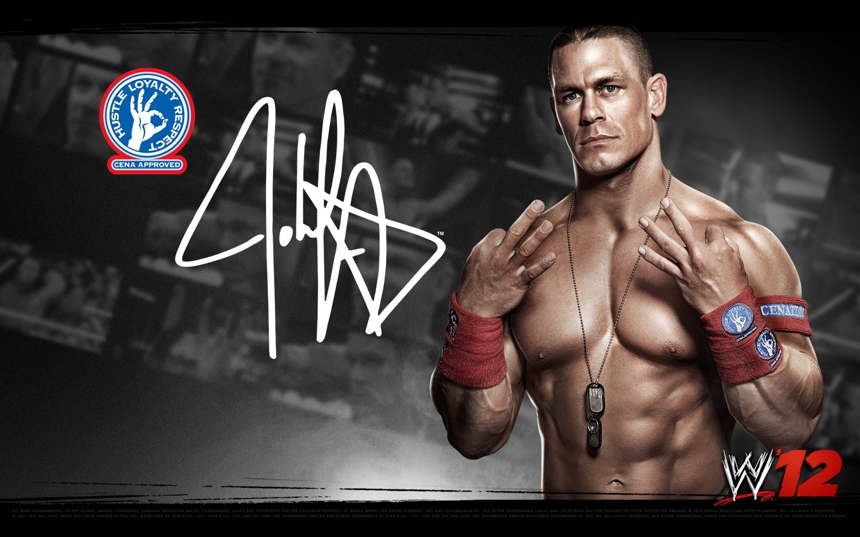 People 1680x1050 muscles John Cena WWE wwf video game art sport men