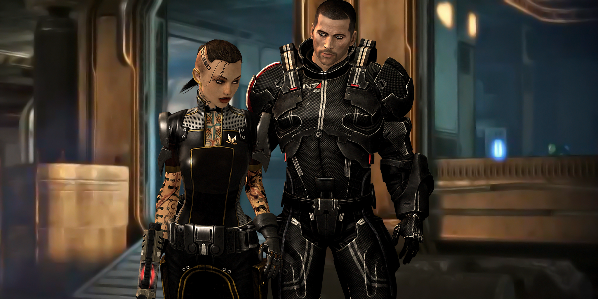 General 2048x1024 Mass Effect Jack (Mass Effect) video games PC gaming CGI science fiction women Science Fiction Men video game men video game girls science fiction