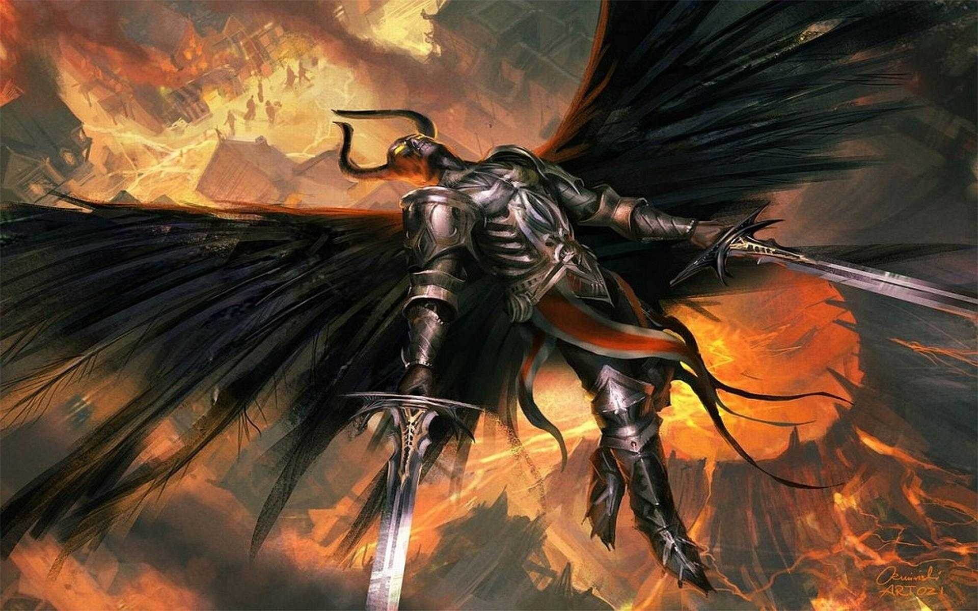 General 1920x1200 fantasy art wings armor sword artwork