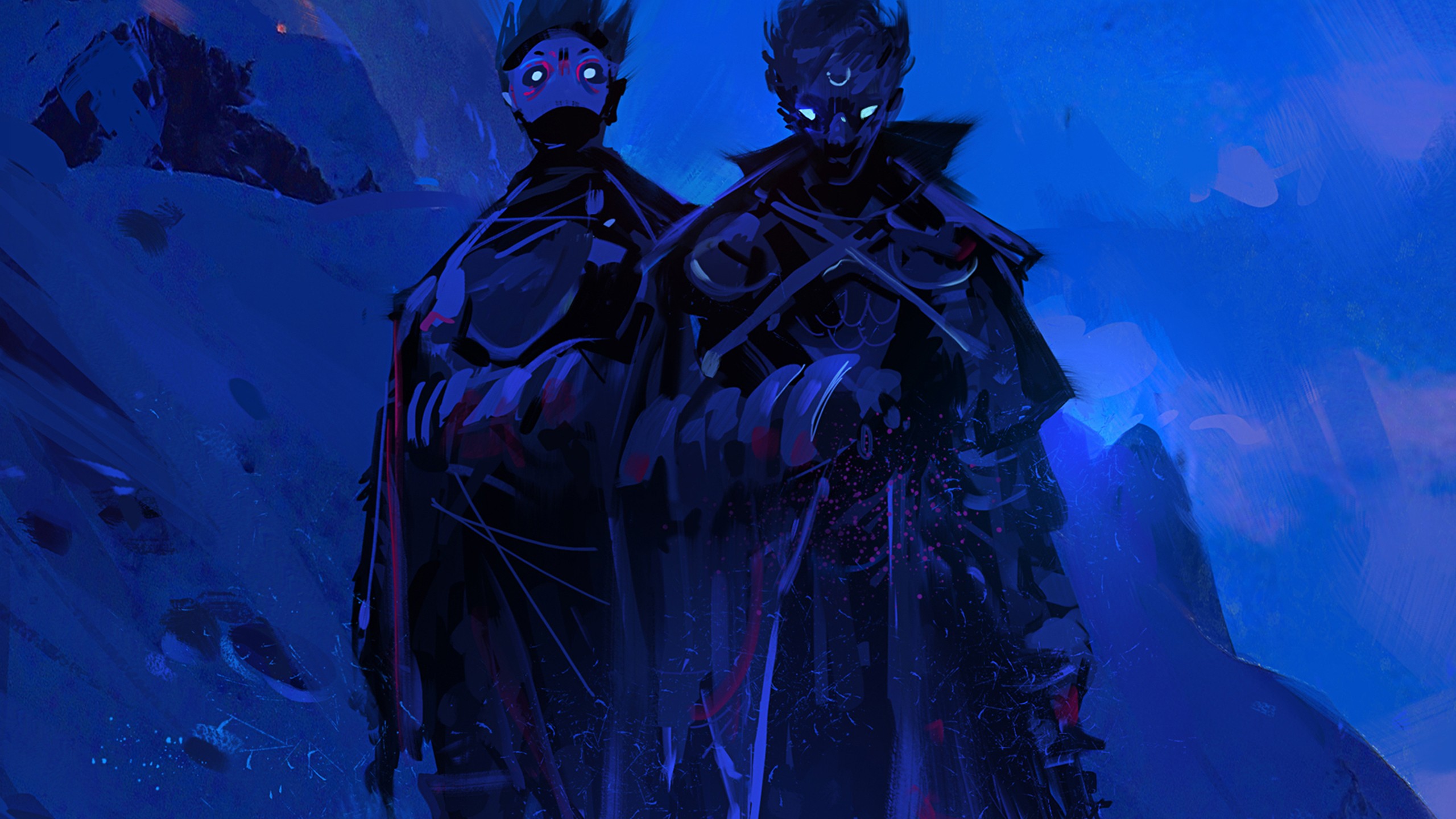 General 2560x1440 blue dark artwork mask