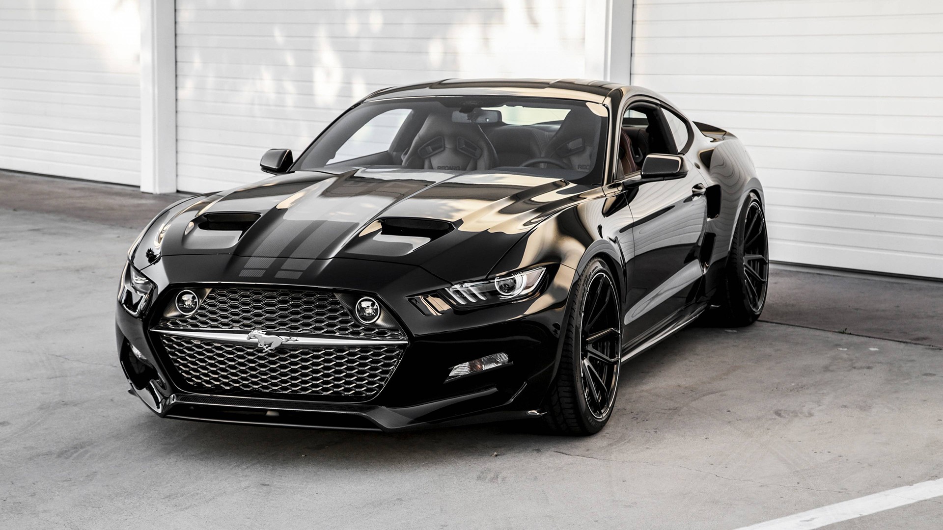 General 1920x1080 Ford Mustang car Ford black cars vehicle racing stripes American cars Ford Mustang S550 muscle cars