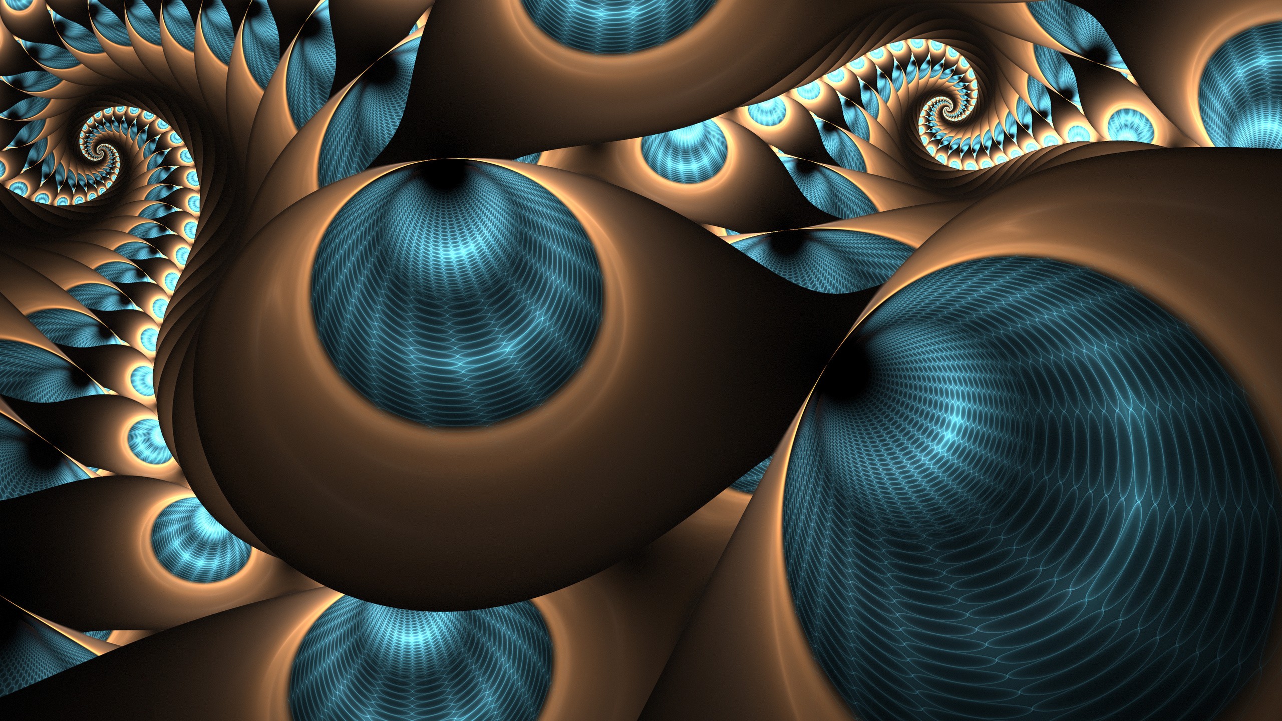 General 2560x1440 abstract CGI surreal digital art fractal