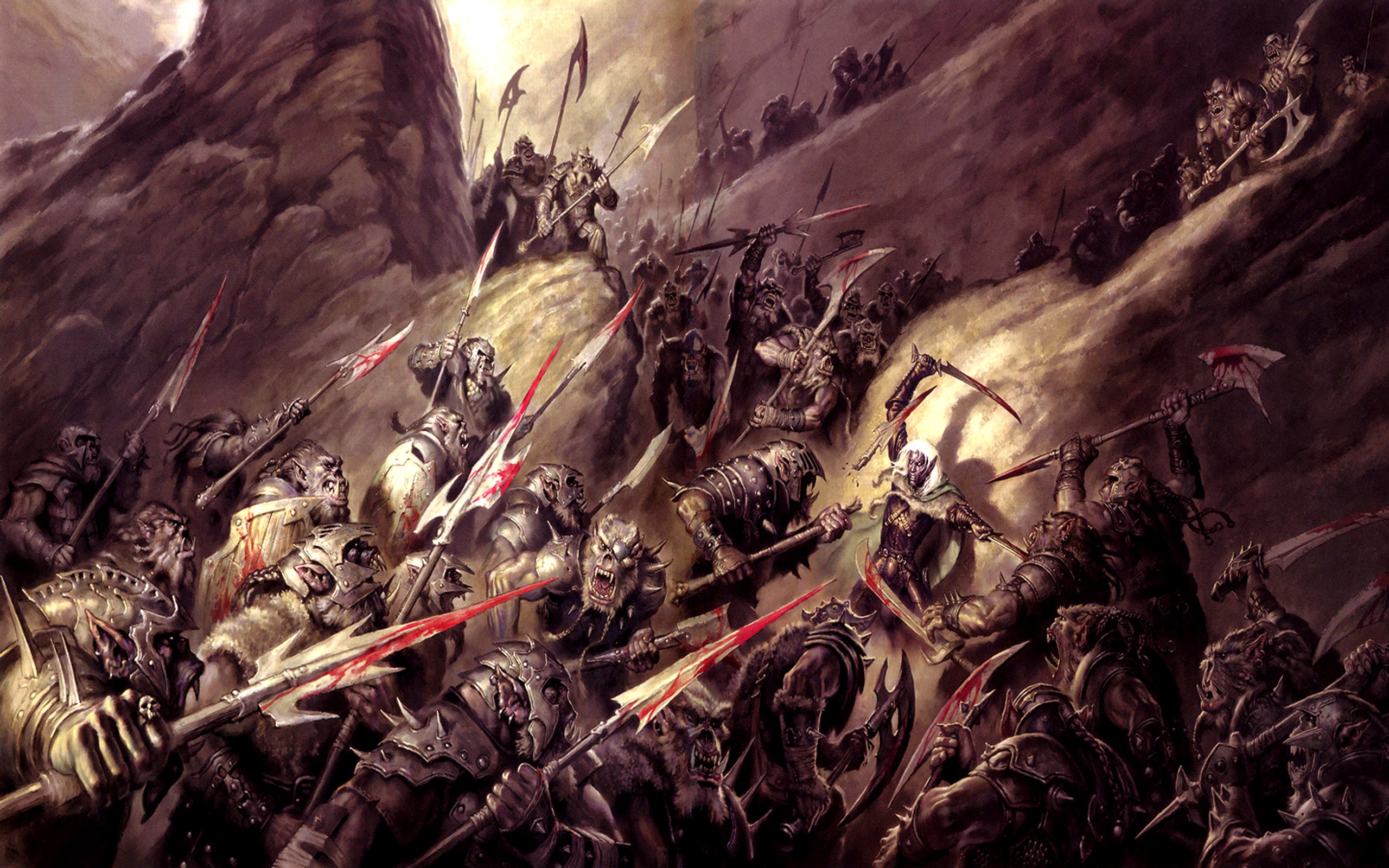 General 2560x1600 fantasy art war dark fantasy battle Drizzt Do'Urden