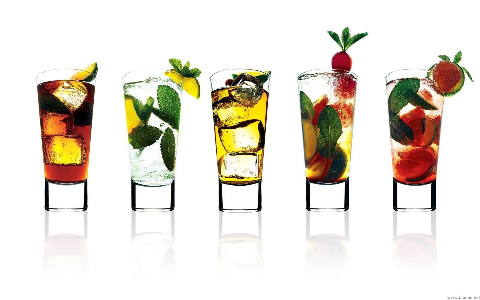 General 1680x1050 cocktails fruit drinking glass simple background white background