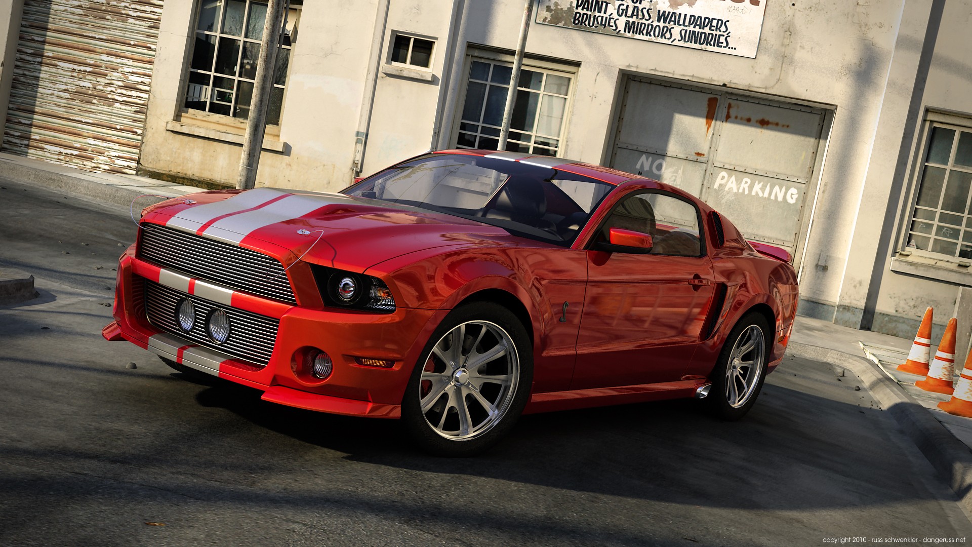 General 1920x1080 car Ford Mustang vehicle Ford red cars Ford Mustang S-197 II