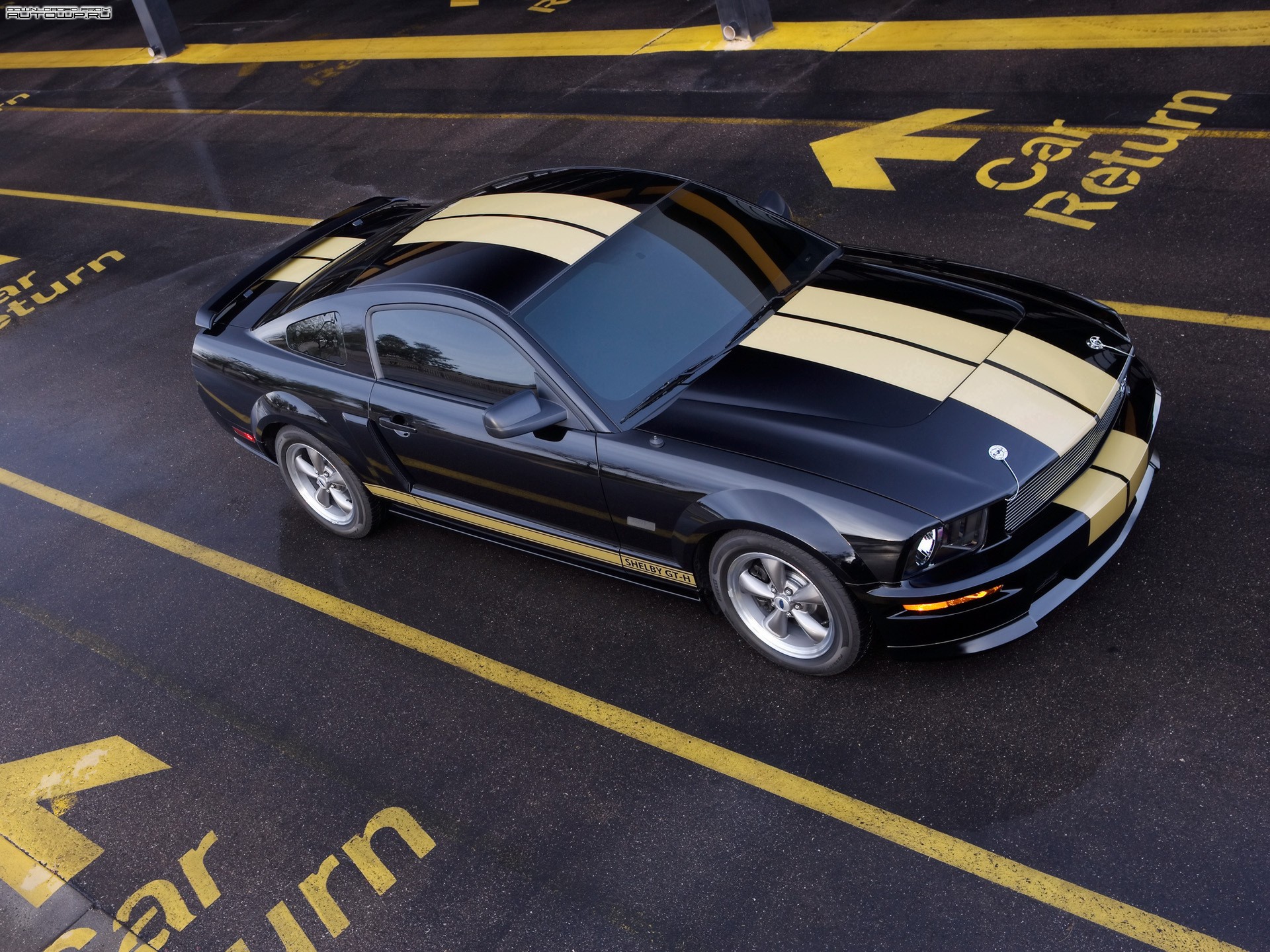 General 1920x1440 car vehicle black cars Ford Mustang Shelby Ford Ford Mustang racing stripes road asphalt Ford Mustang S-197