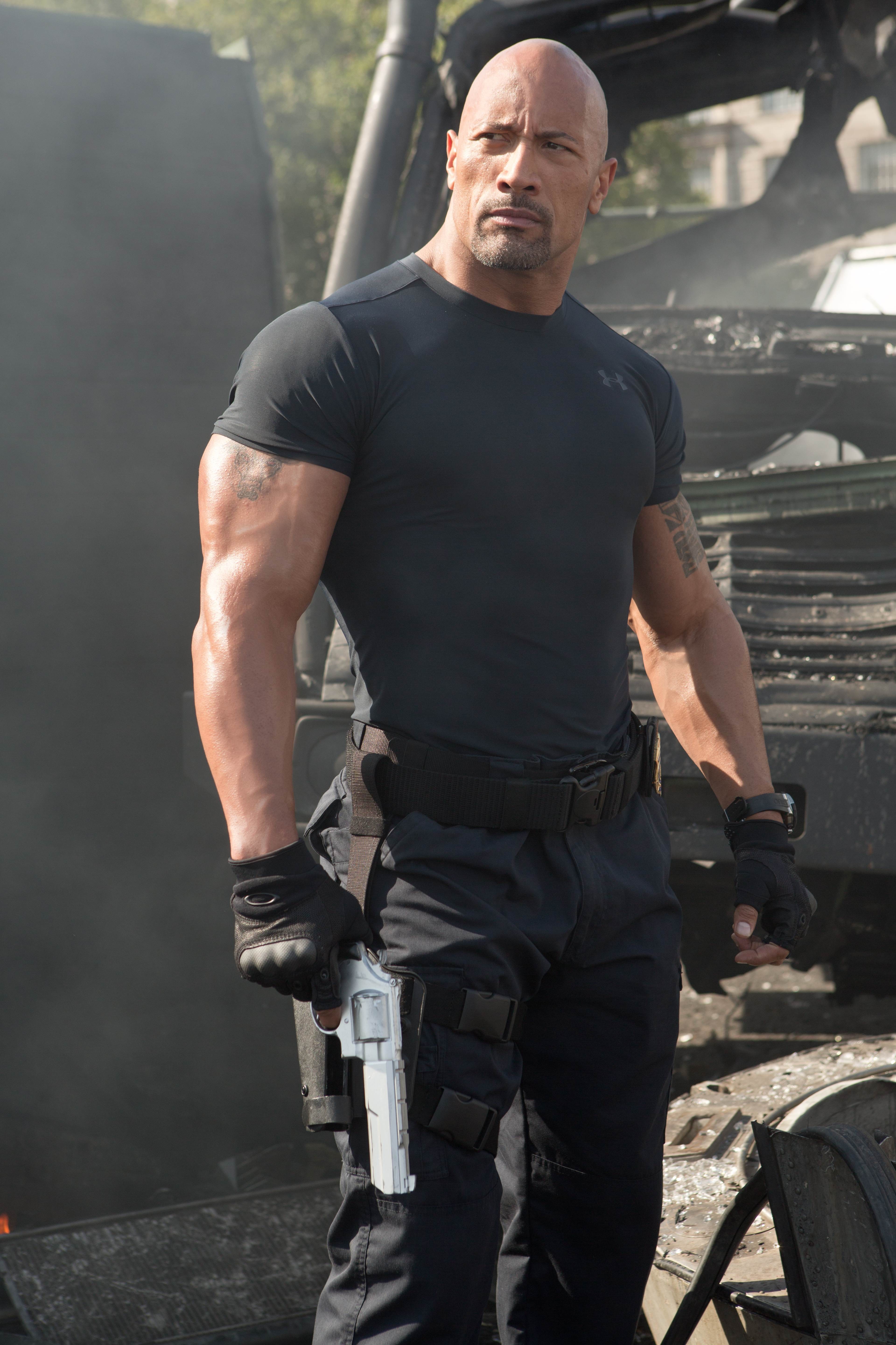 People 3840x5760 Fast and Furious Dwayne Johnson movies muscles muscular film stills actor celebrity inked men men