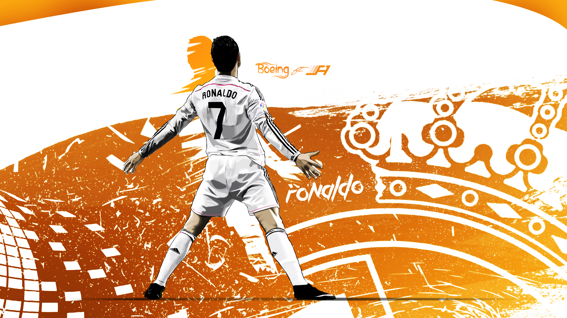 General 1920x1080 Cristiano Ronaldo vector sport soccer player Portuguese digital art