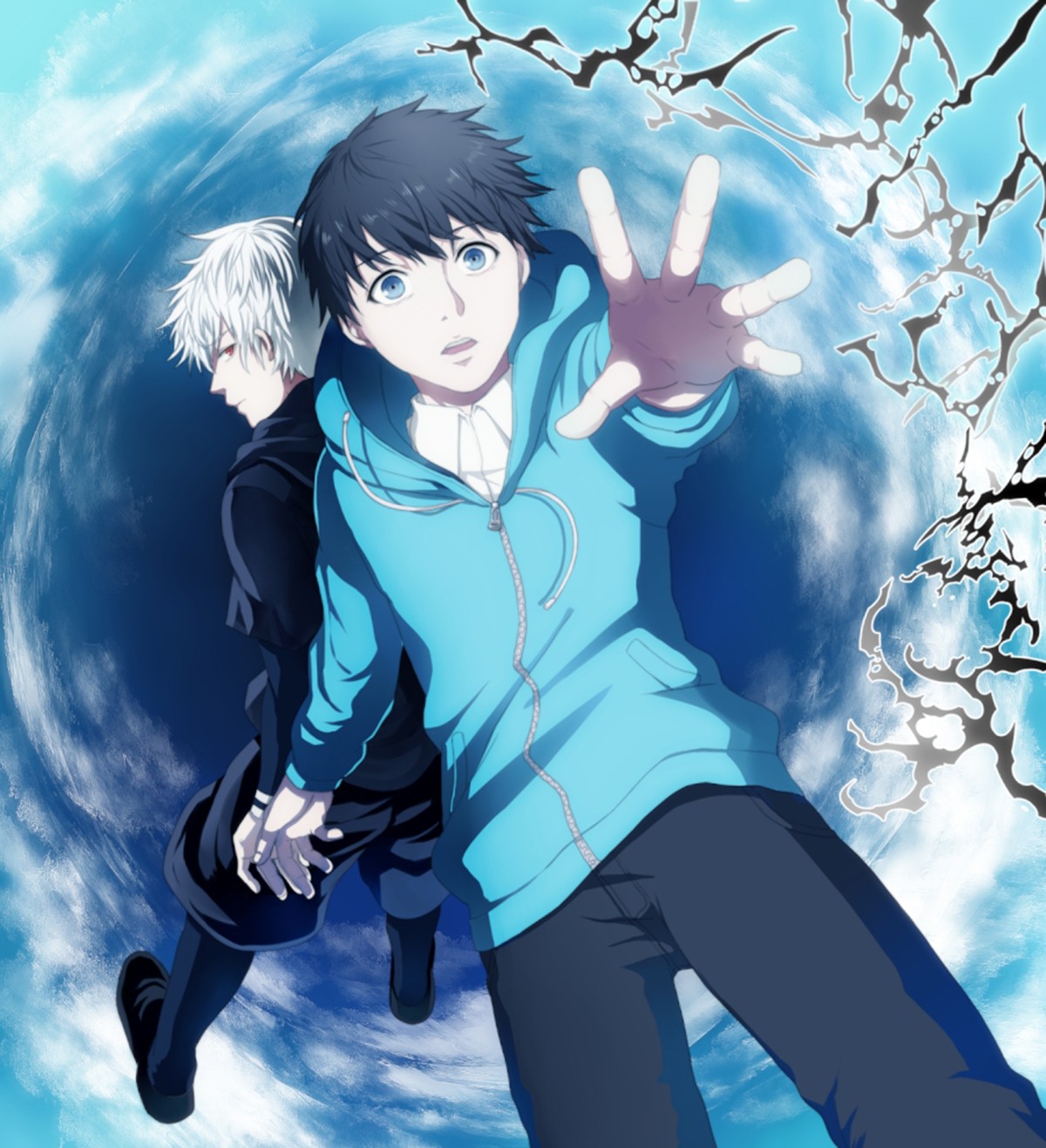 Anime 1200x1317 anime boys anime hands blue eyes looking at viewer