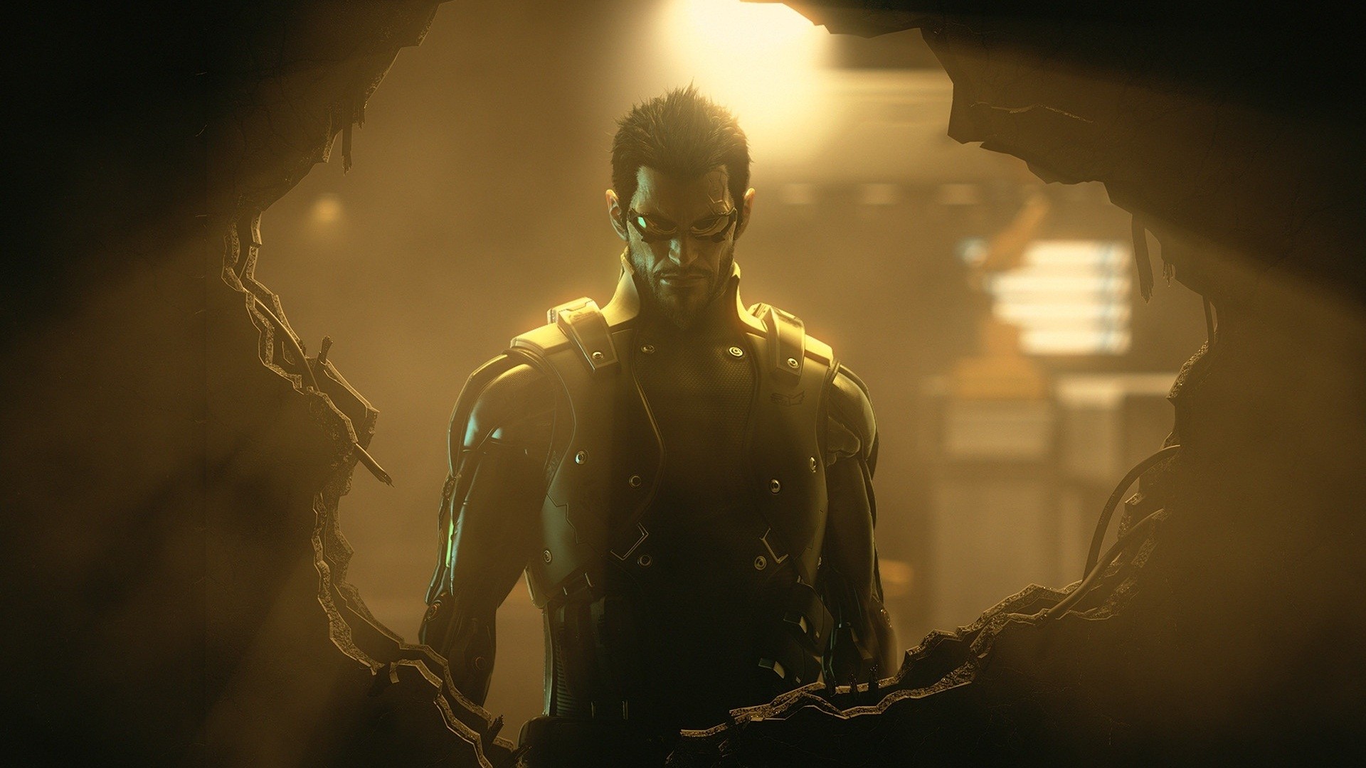 General 1920x1080 Deus Ex: Human Revolution Deus Ex cyberpunk video games frontal view PC gaming video game men Science Fiction Men Adam Jensen