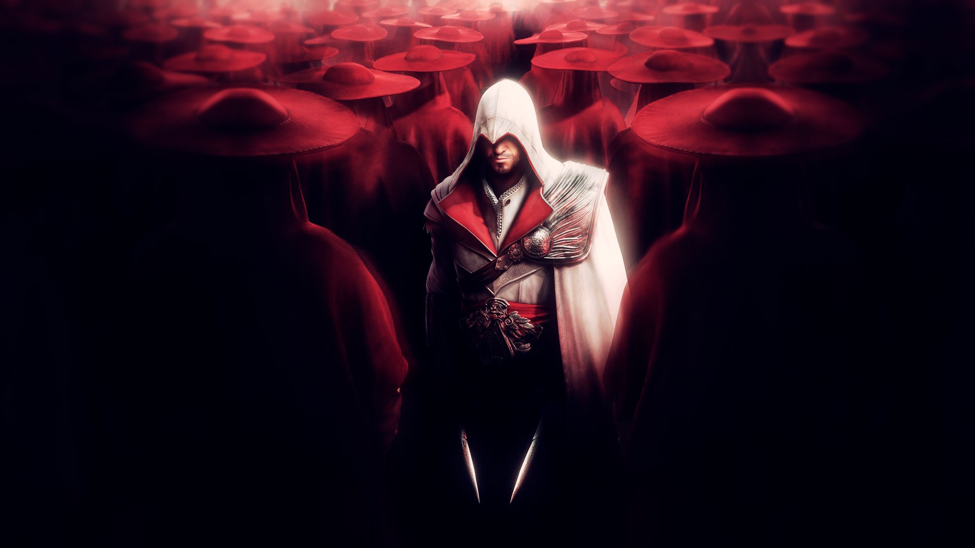 General 1920x1080 Assassin's Creed video games Ezio Auditore da Firenze Ubisoft hoods men hat video game art PC gaming video game men
