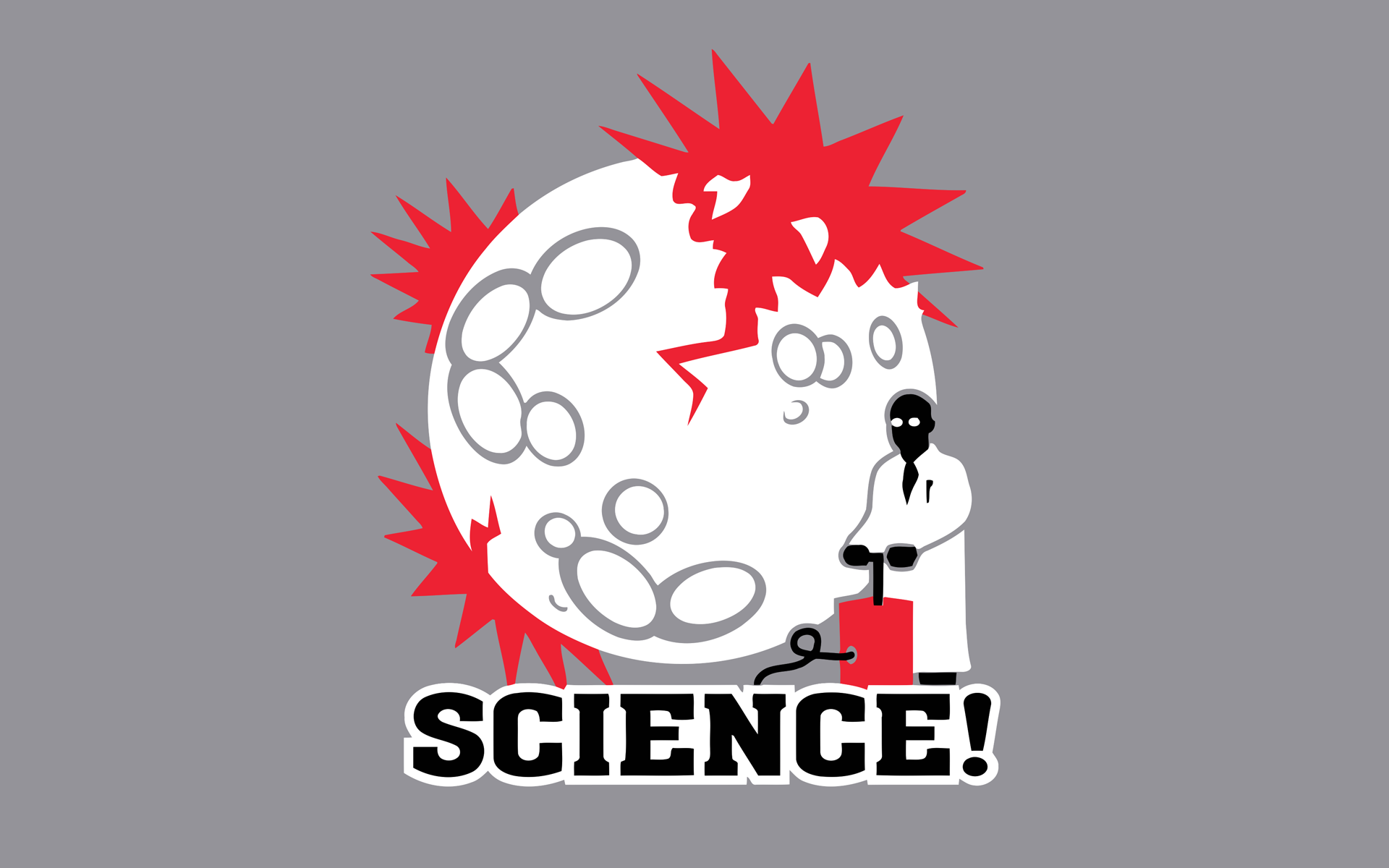 General 1920x1200 science humor simple background minimalism gray background explosion artwork