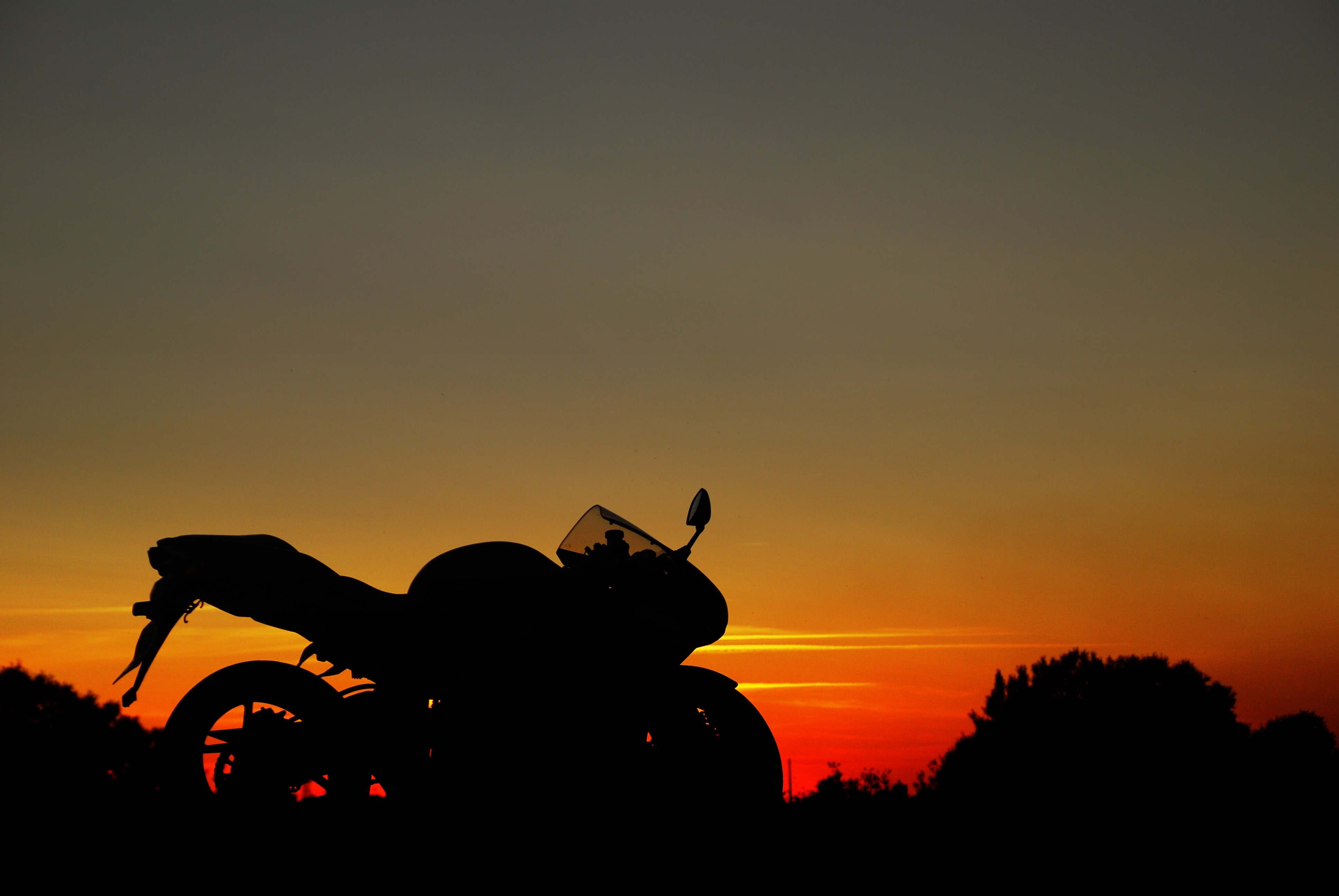 General 3872x2592 sunset motorcycle vehicle sky outdoors dark silhouette