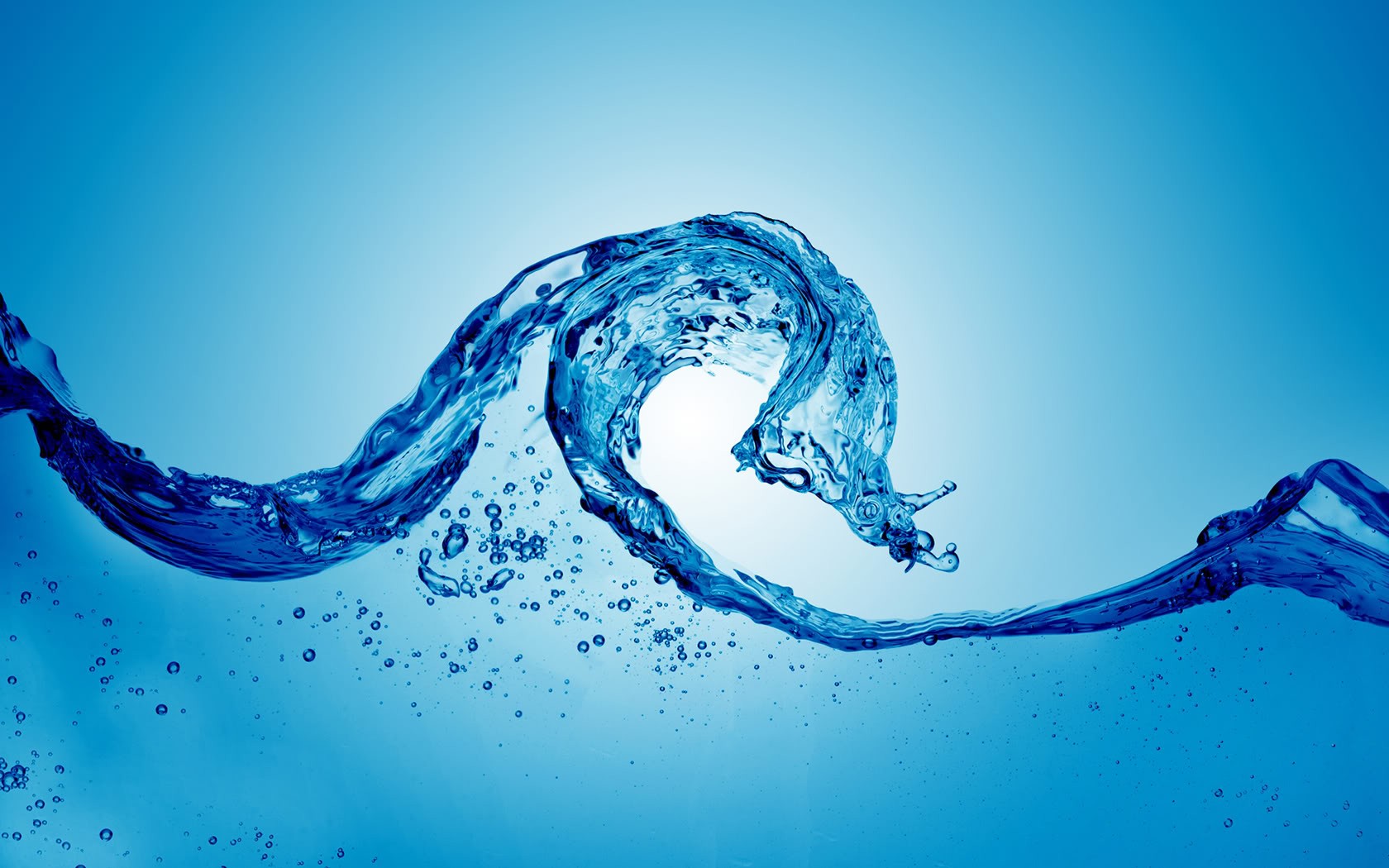 General 1680x1050 water simple background waves cyan blue gradient liquid blue background