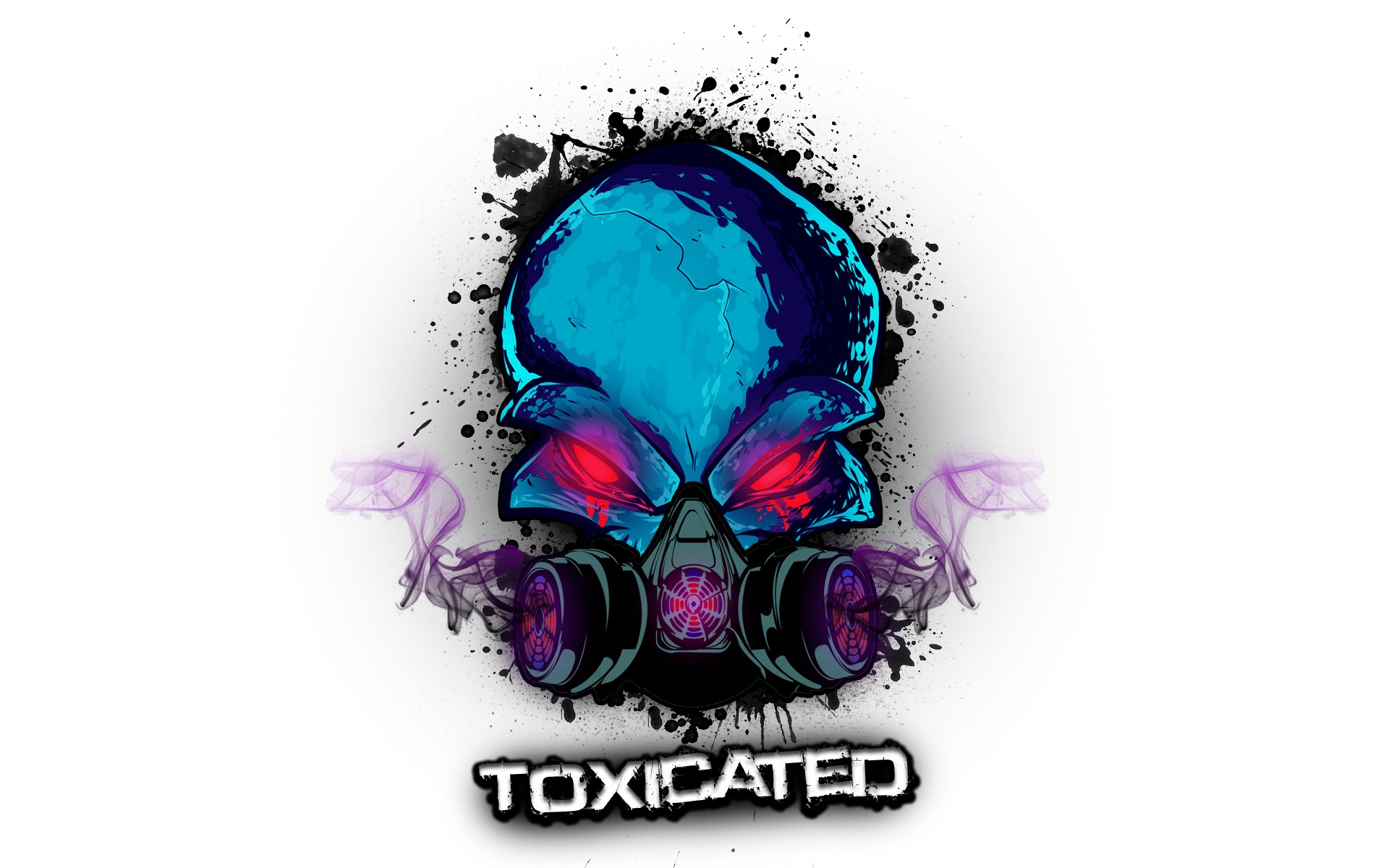 General 1920x1200 typography gas masks simple background frontal view white background glowing eyes skull