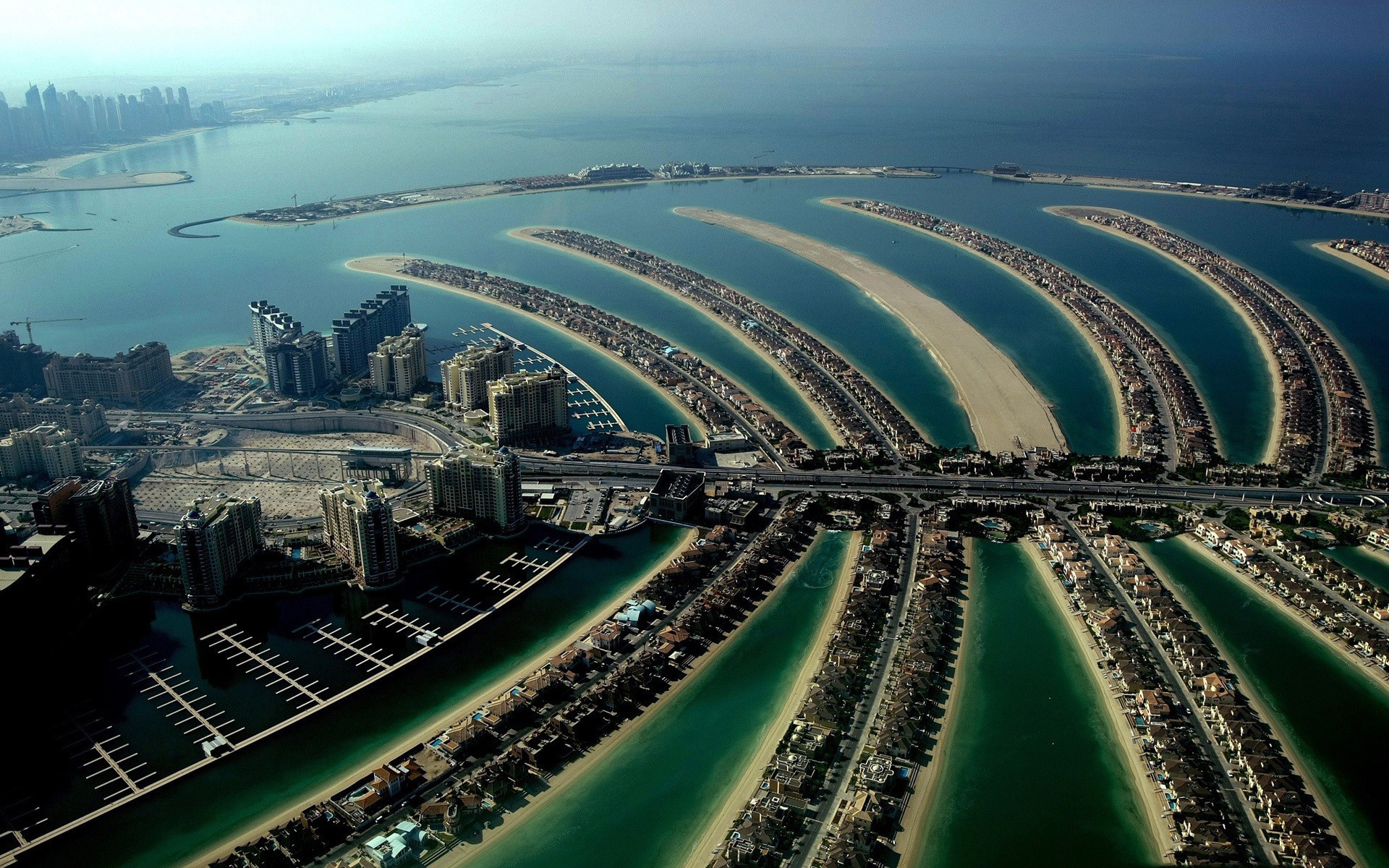 General 1920x1200 beach sand Dubai island cityscape