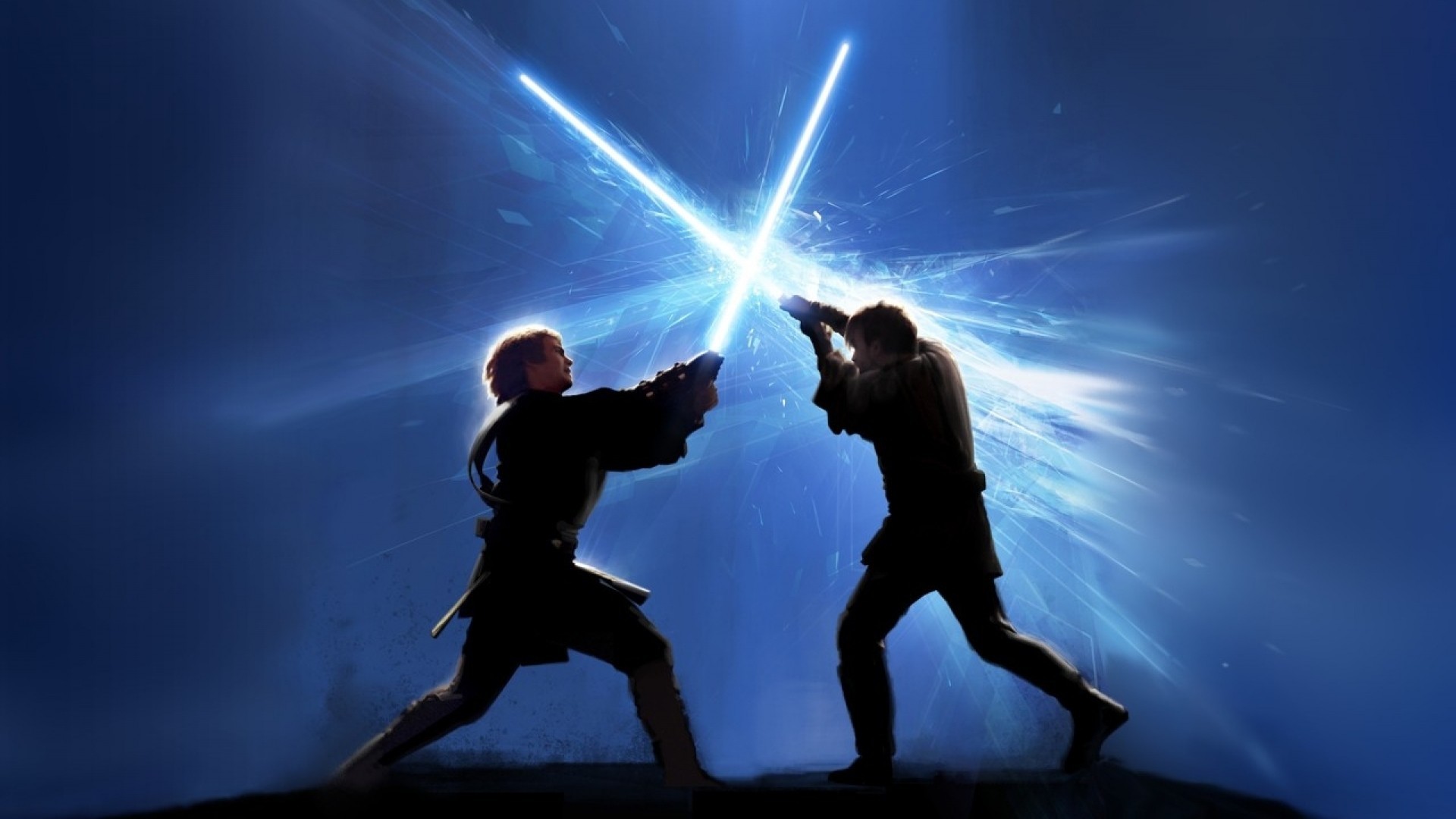 General 1920x1080 Jedi Sith Star Wars lightsaber Obi-Wan Kenobi Anakin Skywalker Star Wars: Episode III - The Revenge of the Sith Duel science fiction digital art