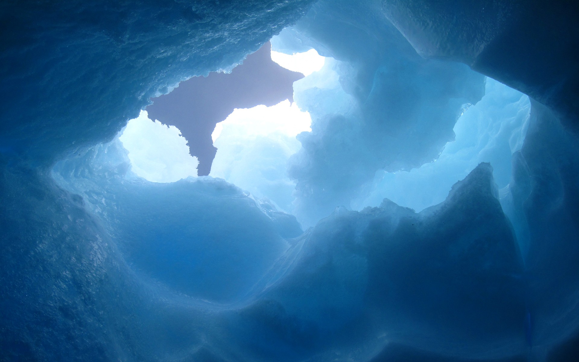 General 1920x1200 sea water iceberg cave ice blue cyan nature