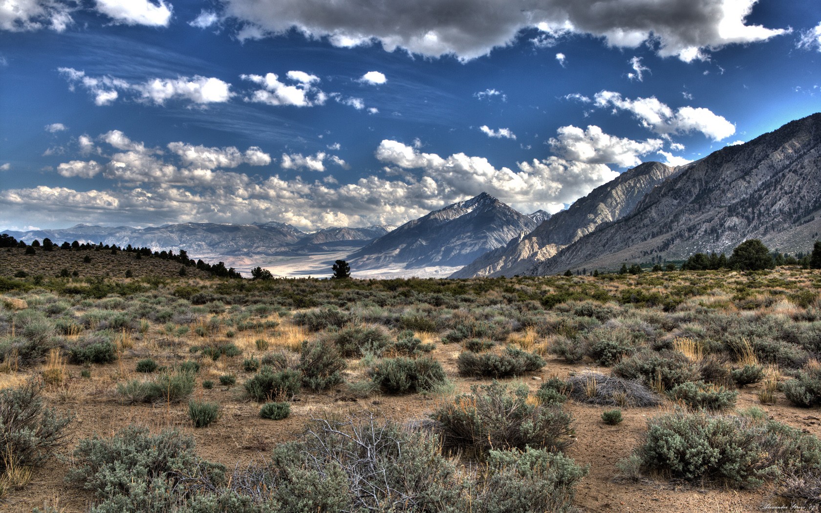General 1680x1050 landscape clouds nature mountains sky plants desert Yosemite Valley