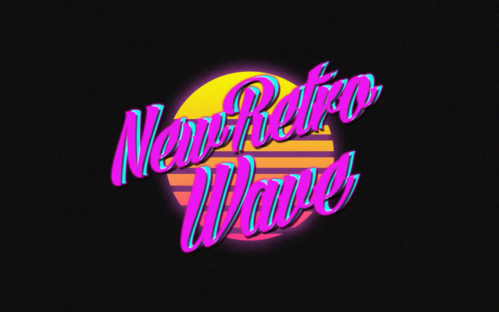 General 1920x1200 New Retro Wave neon 1980s vintage retro games synthwave black background simple background