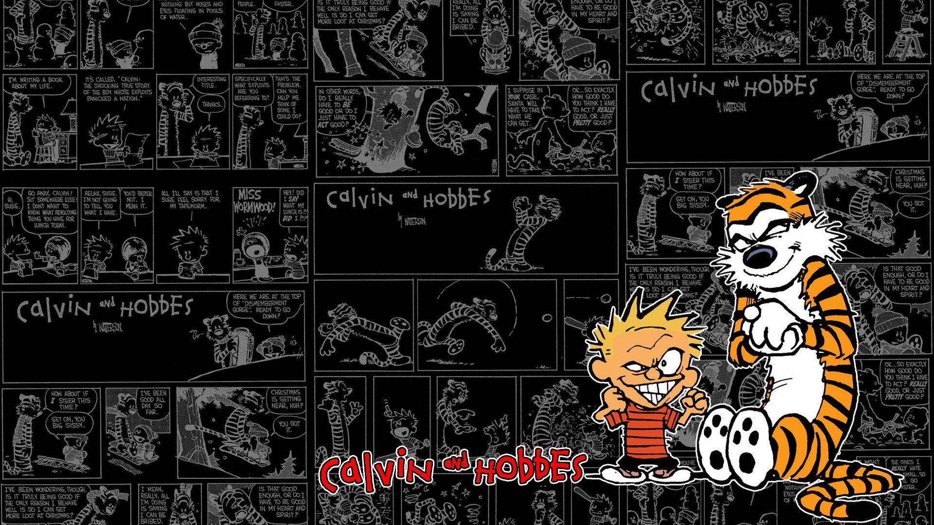 General 1920x1080 comics Calvin and Hobbes cartoon
