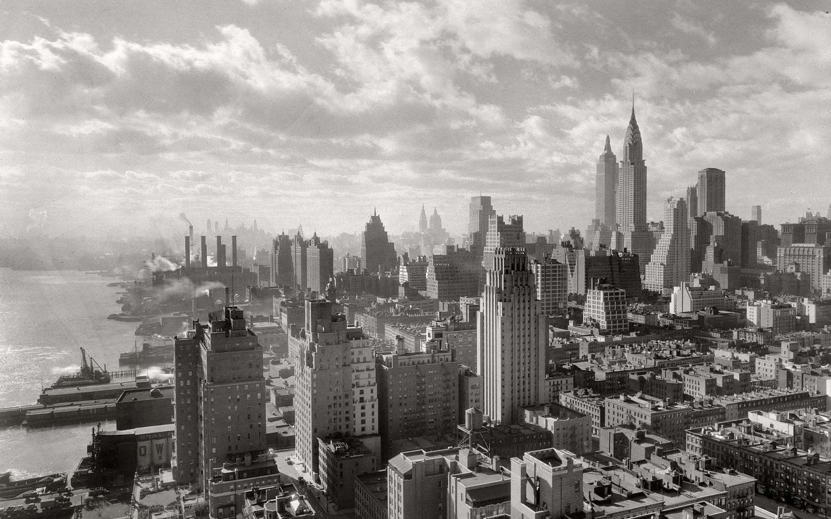 General 1680x1050 city skyscraper vintage New York City USA cityscape sky clouds