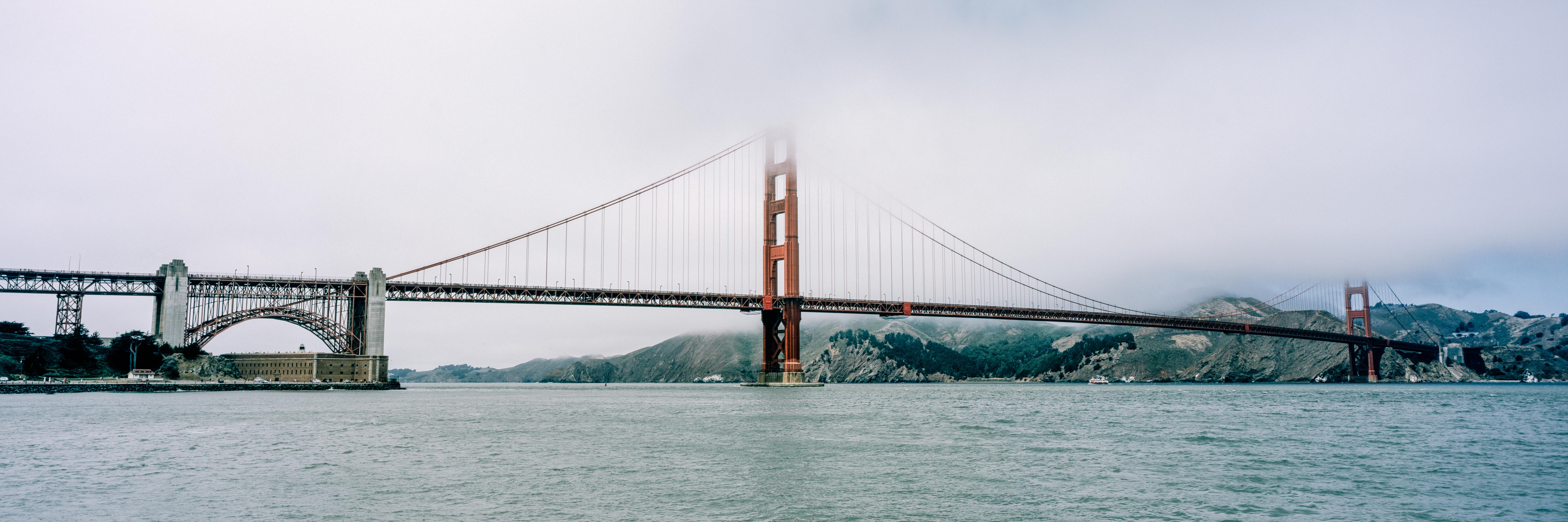 General 10000x3333 Golden Gate Bridge panorama bridge San Francisco sea water suspension bridge USA