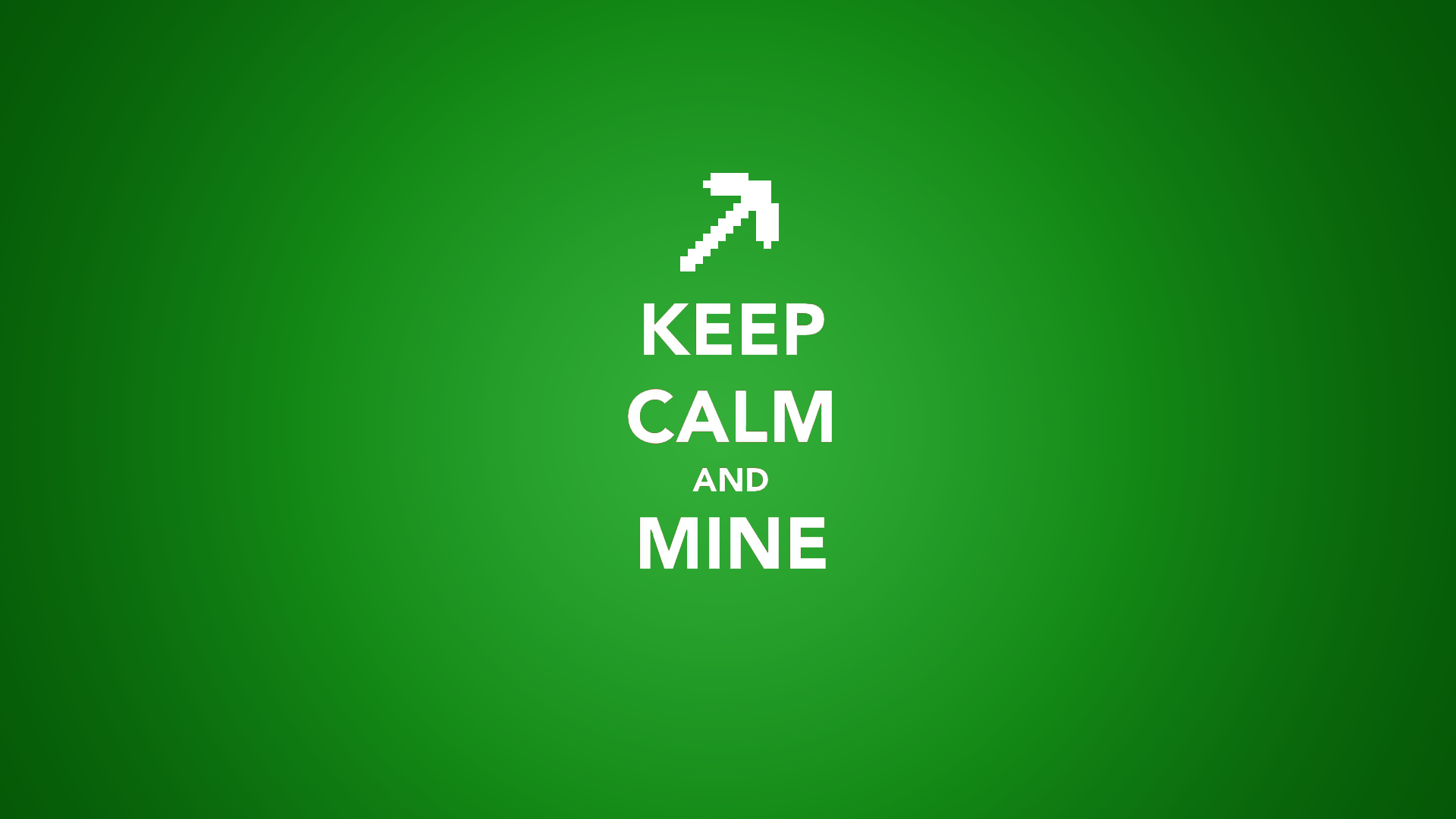 General 1920x1080 Minecraft Keep Calm and... green video games minimalism PC gaming green background simple background