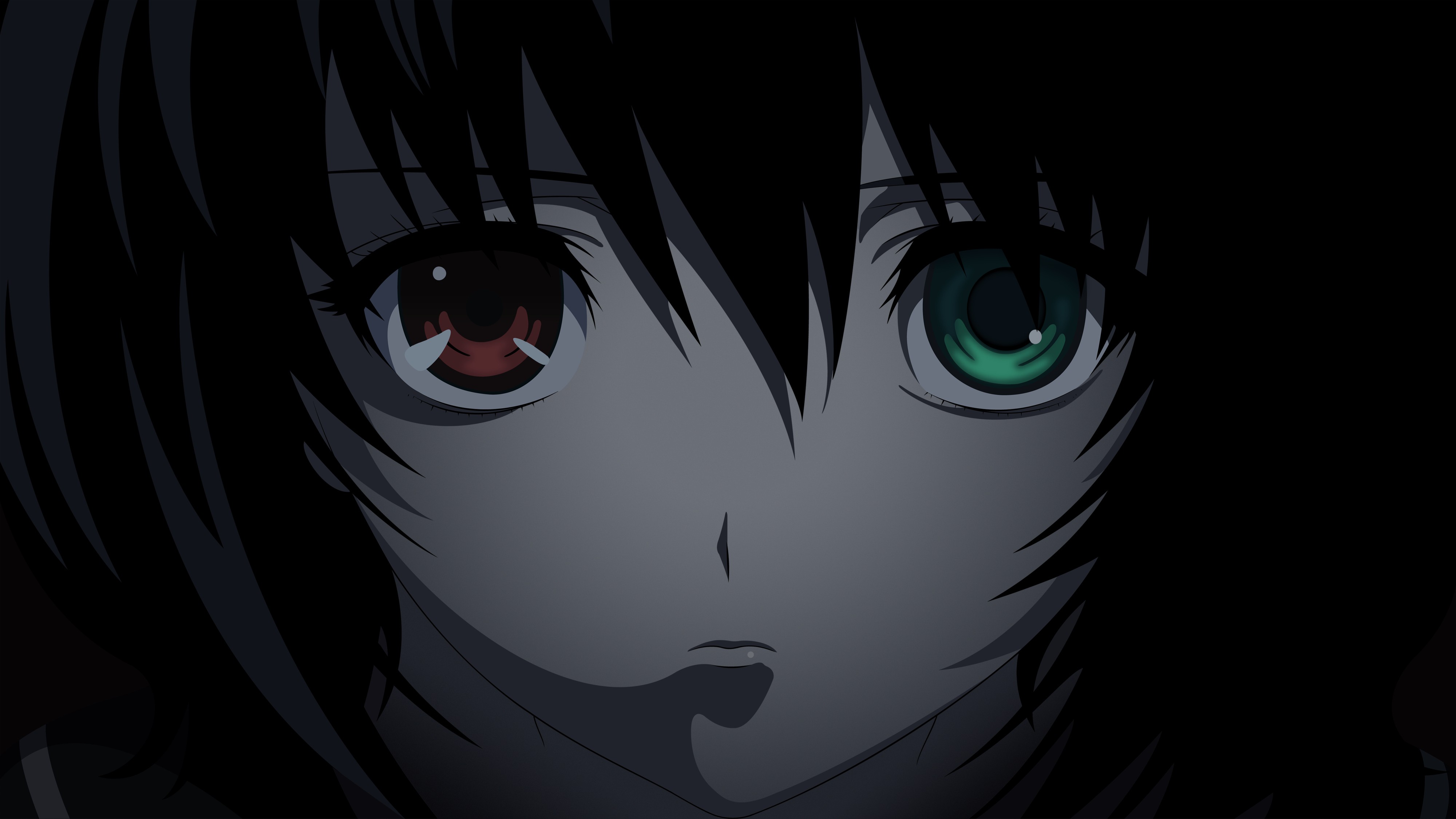 Anime 4000x2250 anime heterochromia anime girls face eyes Another Misaki Mei
