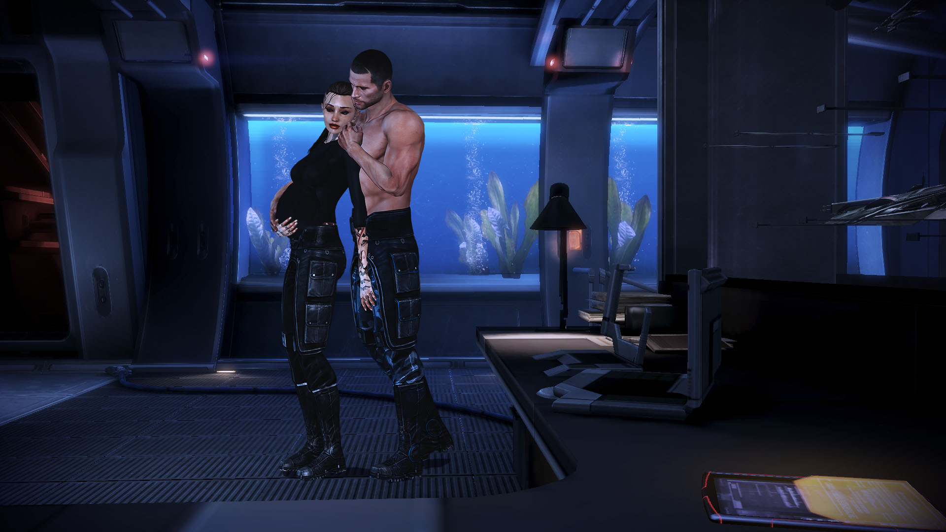 General 1920x1080 Mass Effect Jack (Mass Effect) Commander Shepard video games science fiction Science Fiction Men science fiction women standing PC gaming love couple