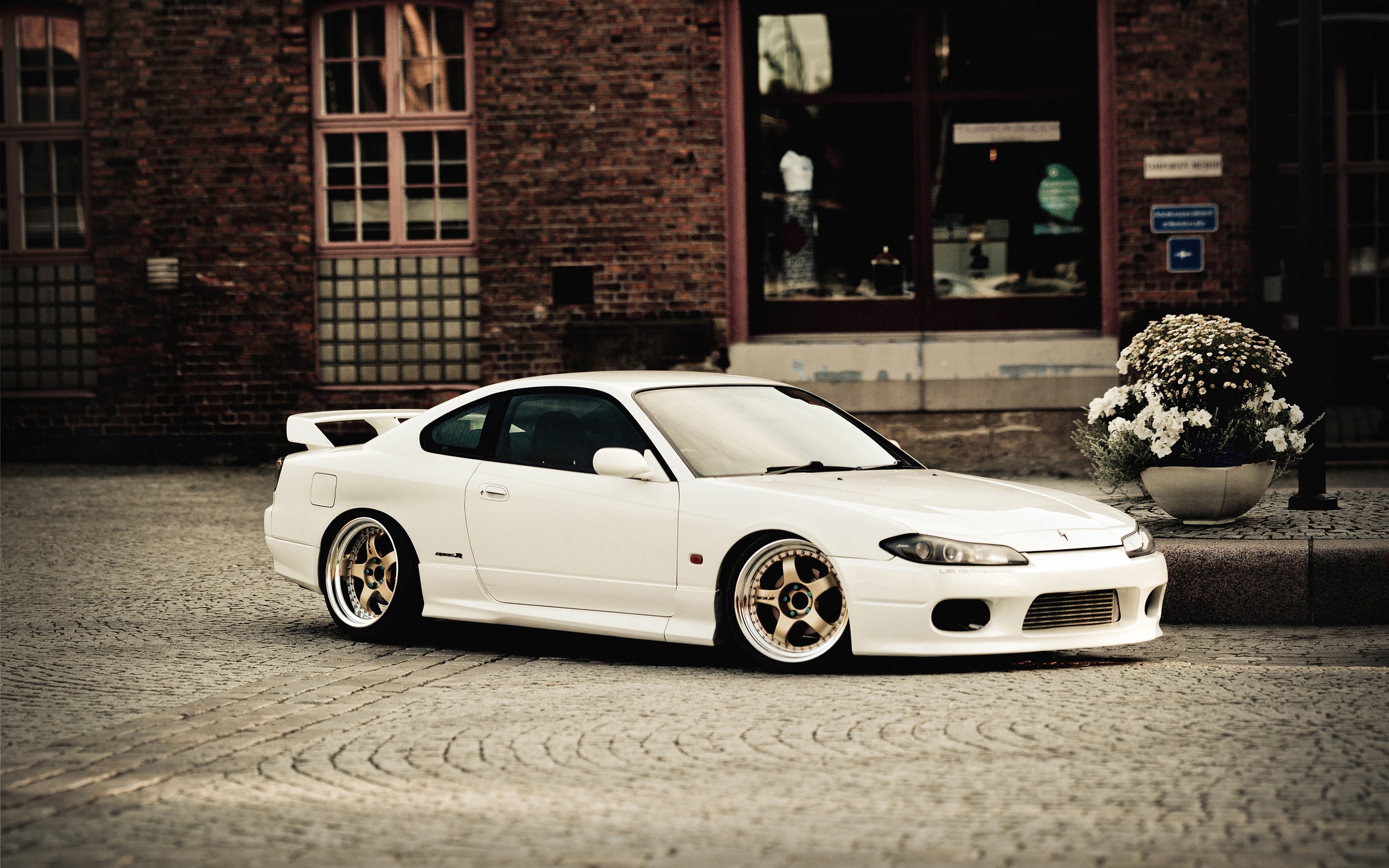 General 2560x1600 stance (cars) white cars coupe car vehicle Nissan Nissan Silvia Japanese cars