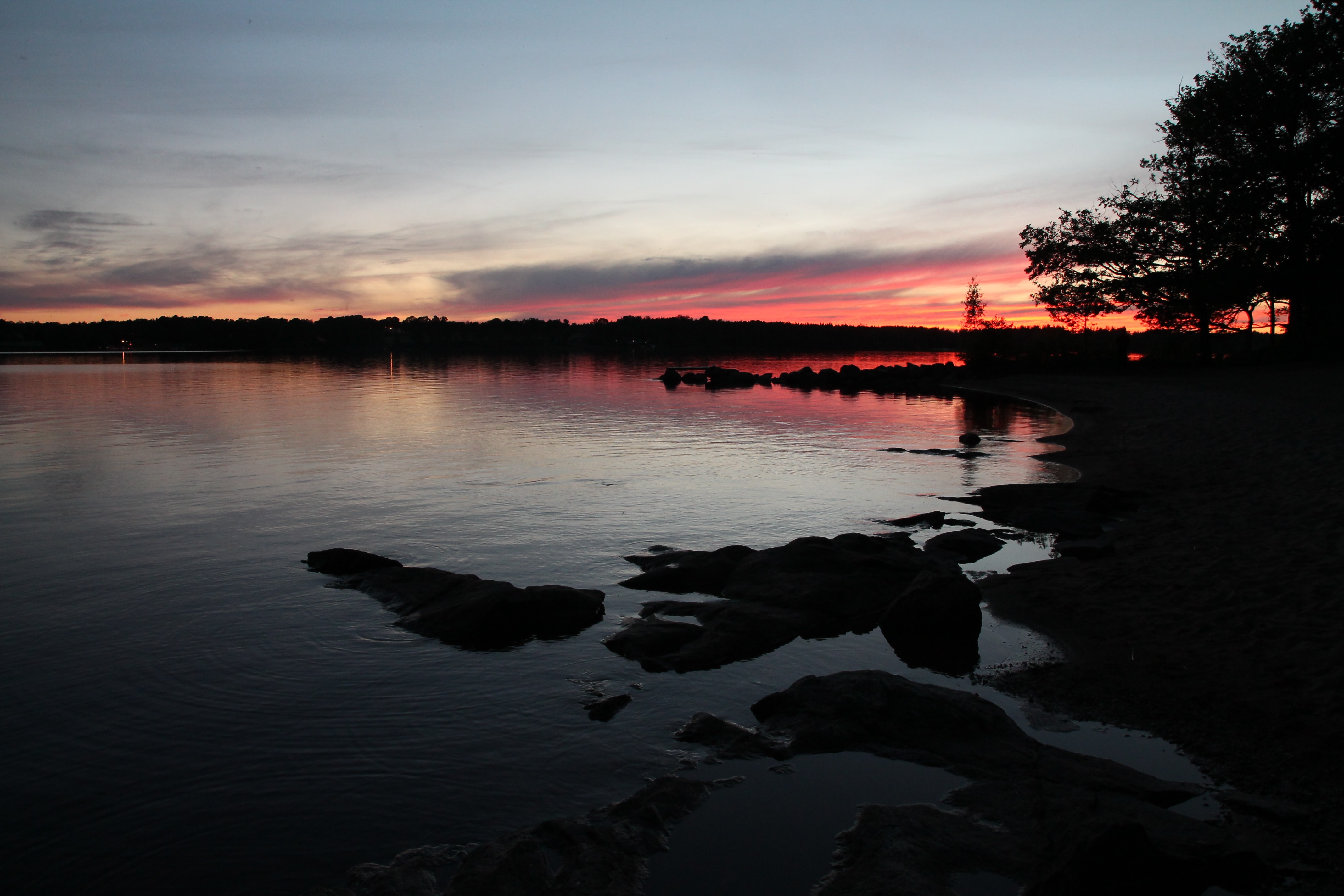 General 4272x2848 sunset lake nature Sweden landscape outdoors water sky sunlight dark