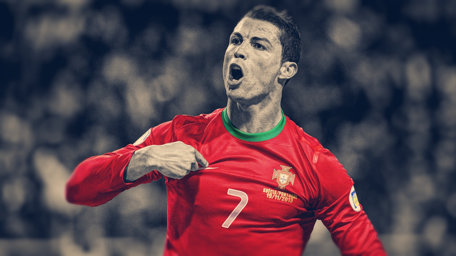People 1920x1080 soccer HDR Cristiano Ronaldo sport numbers men