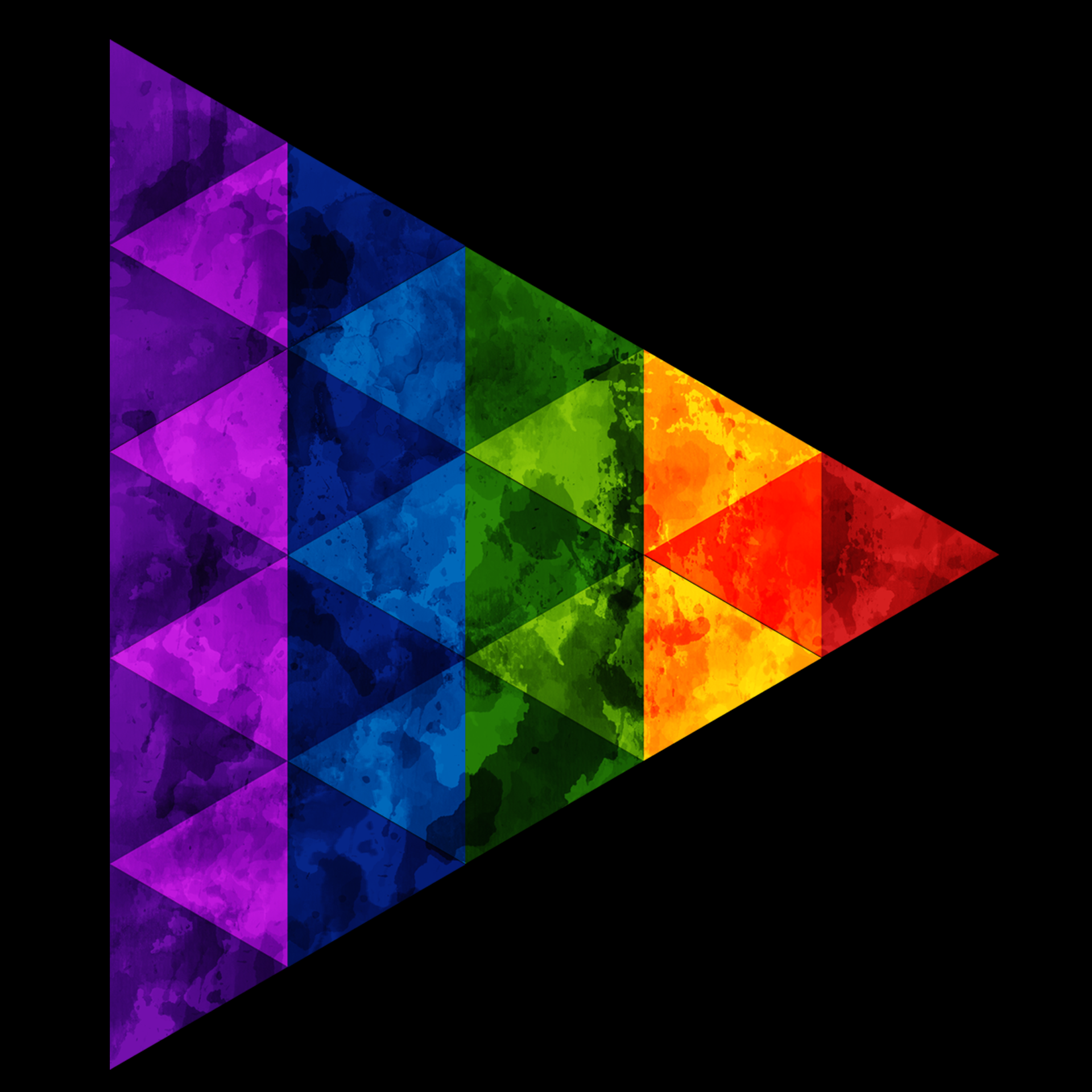 General 1920x1920 abstract colorful triangle texture simple background black background geometry