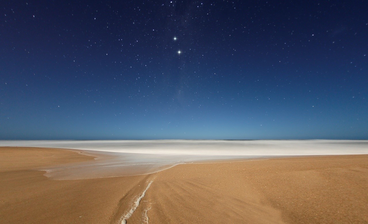 General 1280x780 sky stars landscape night beach nature