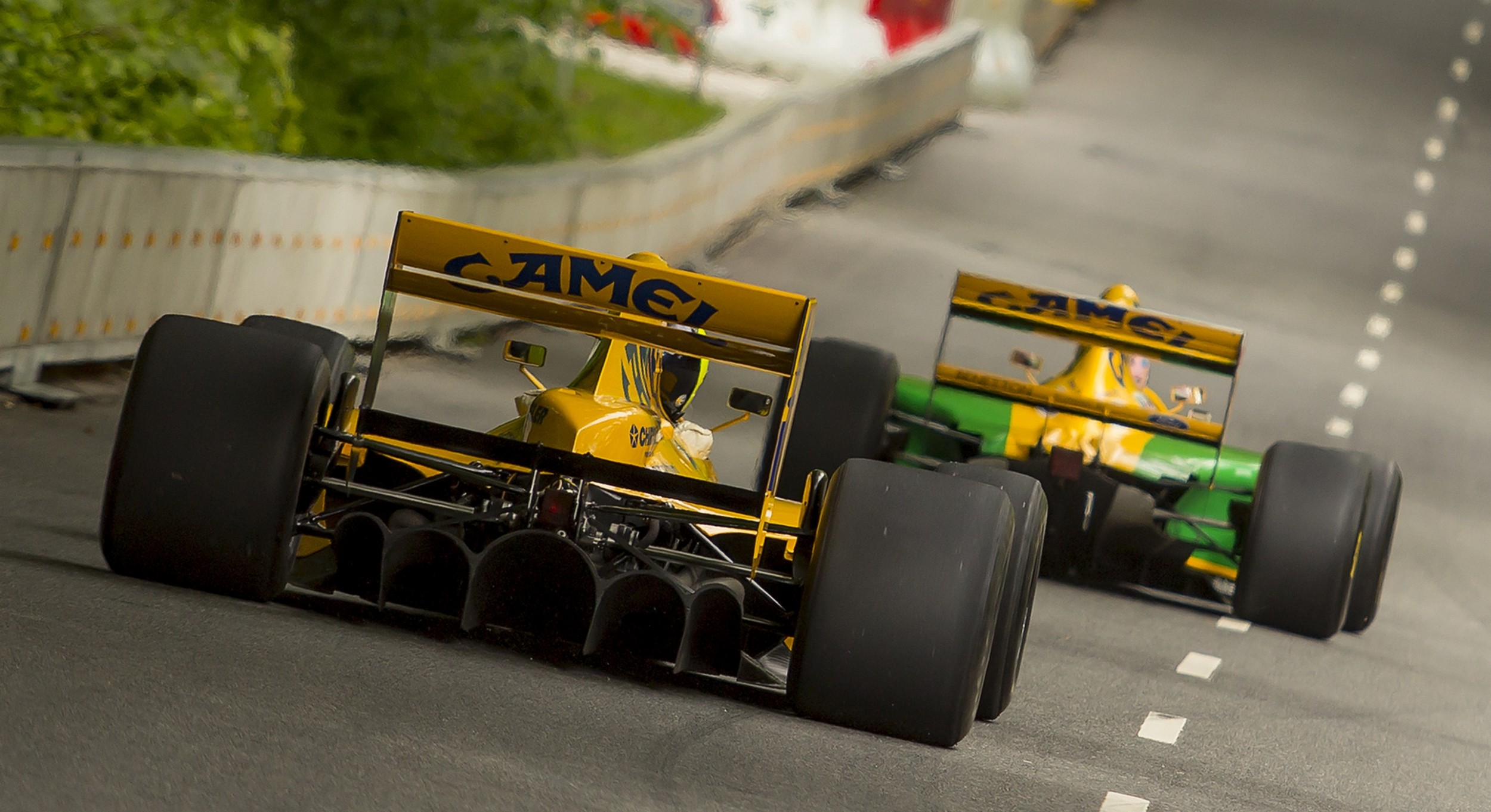 General 2500x1362 race cars Formula 1 race tracks motorsport sport racing car vehicle yellow cars Benetton