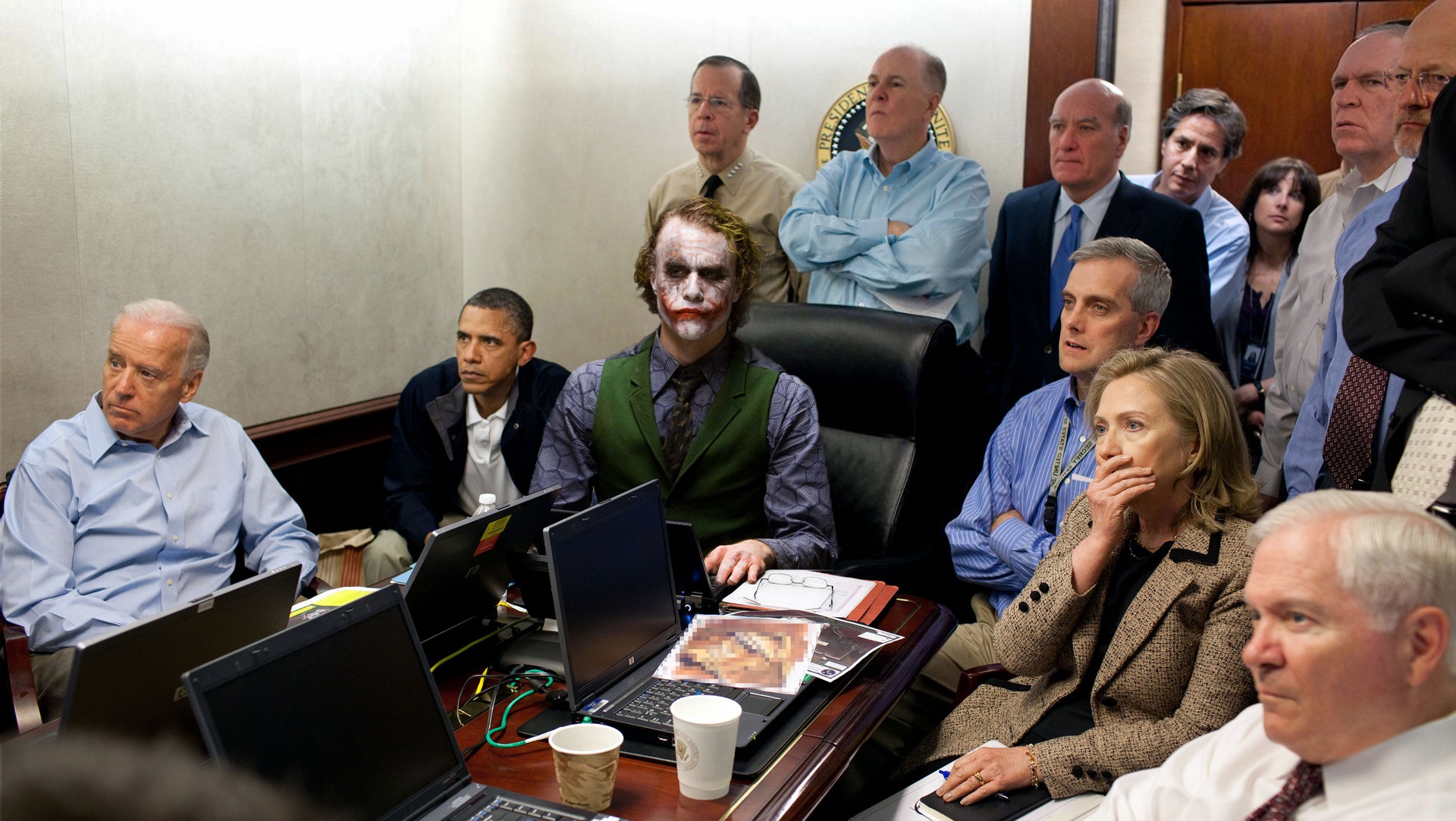 People 1920x1083 Joker Barack Obama photoshopped humor photo manipulation Heath Ledger political figure murder