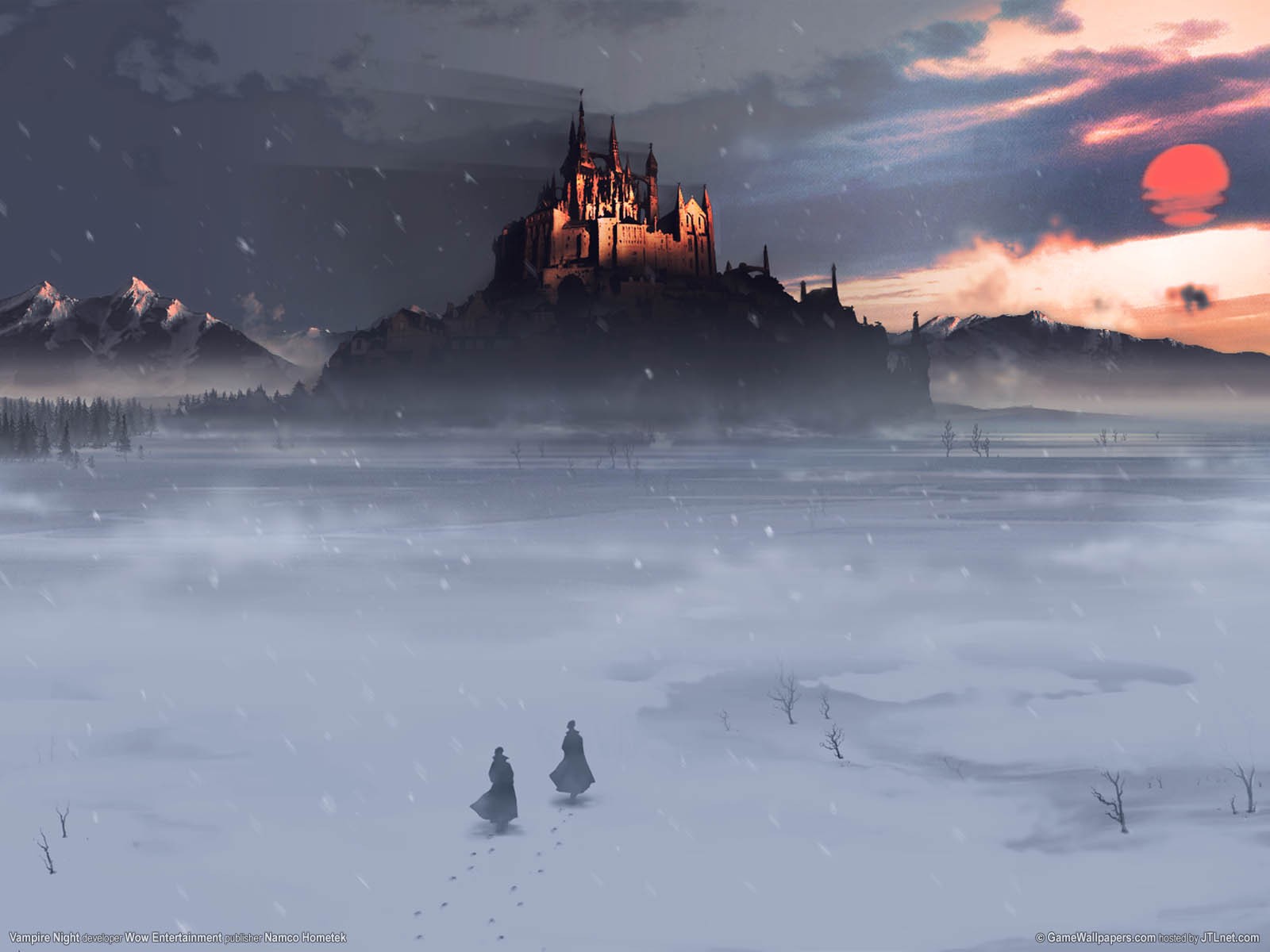General 1600x1200 castle fantasy art winter sky video game art