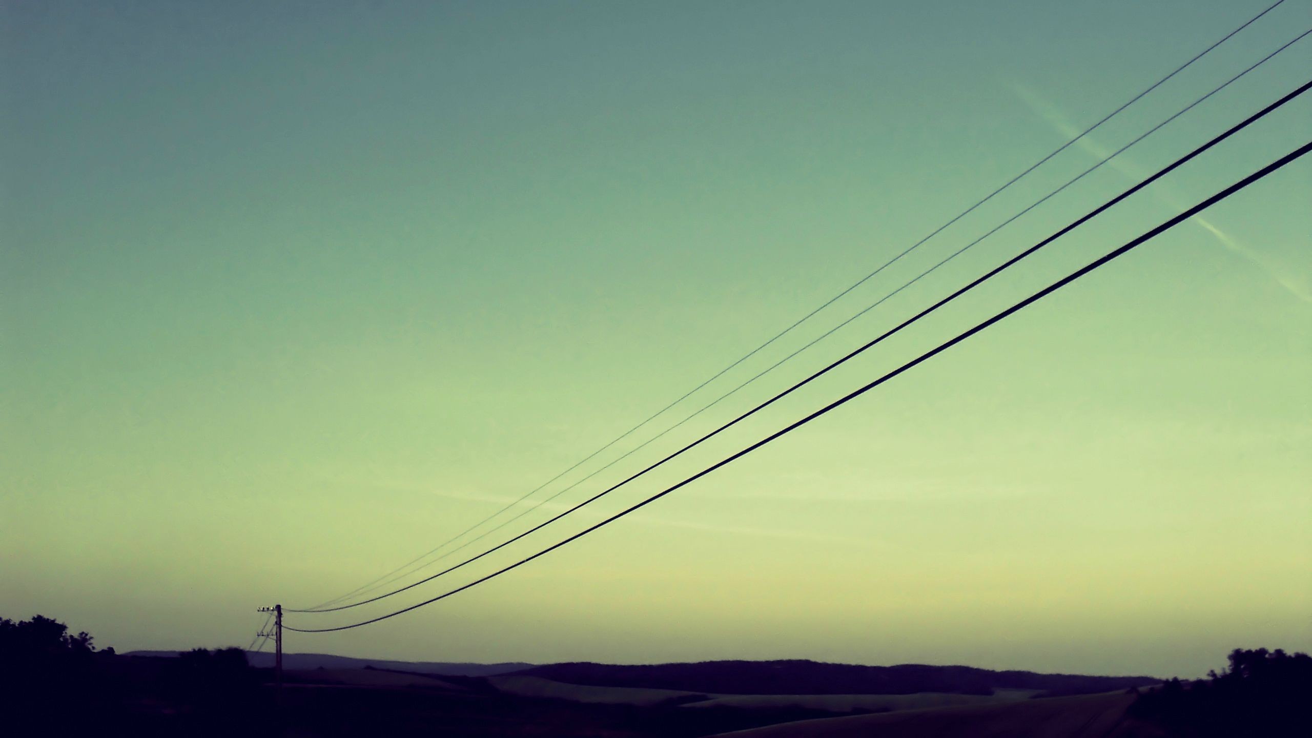 General 2560x1440 power lines dusk landscape sky hills outdoors