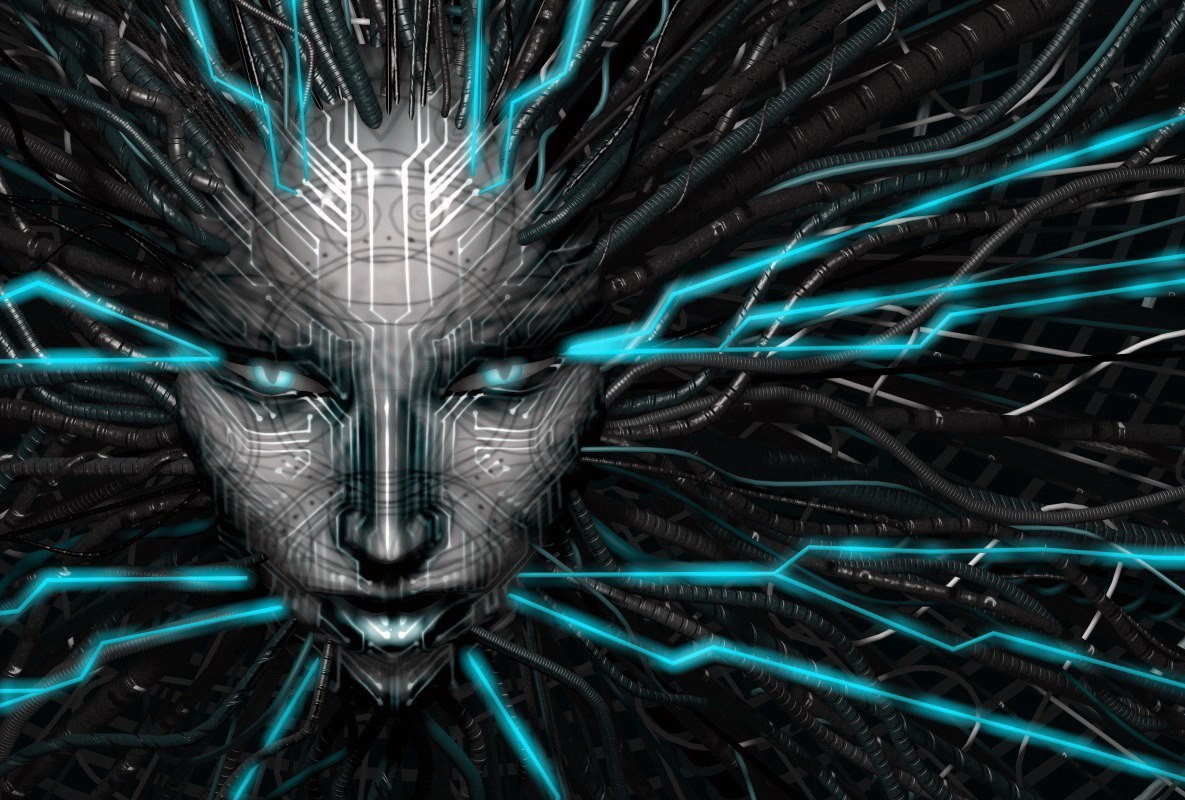 General 1185x800 Shodan face video games wires villains System Shock 2 PC gaming video game art science fiction