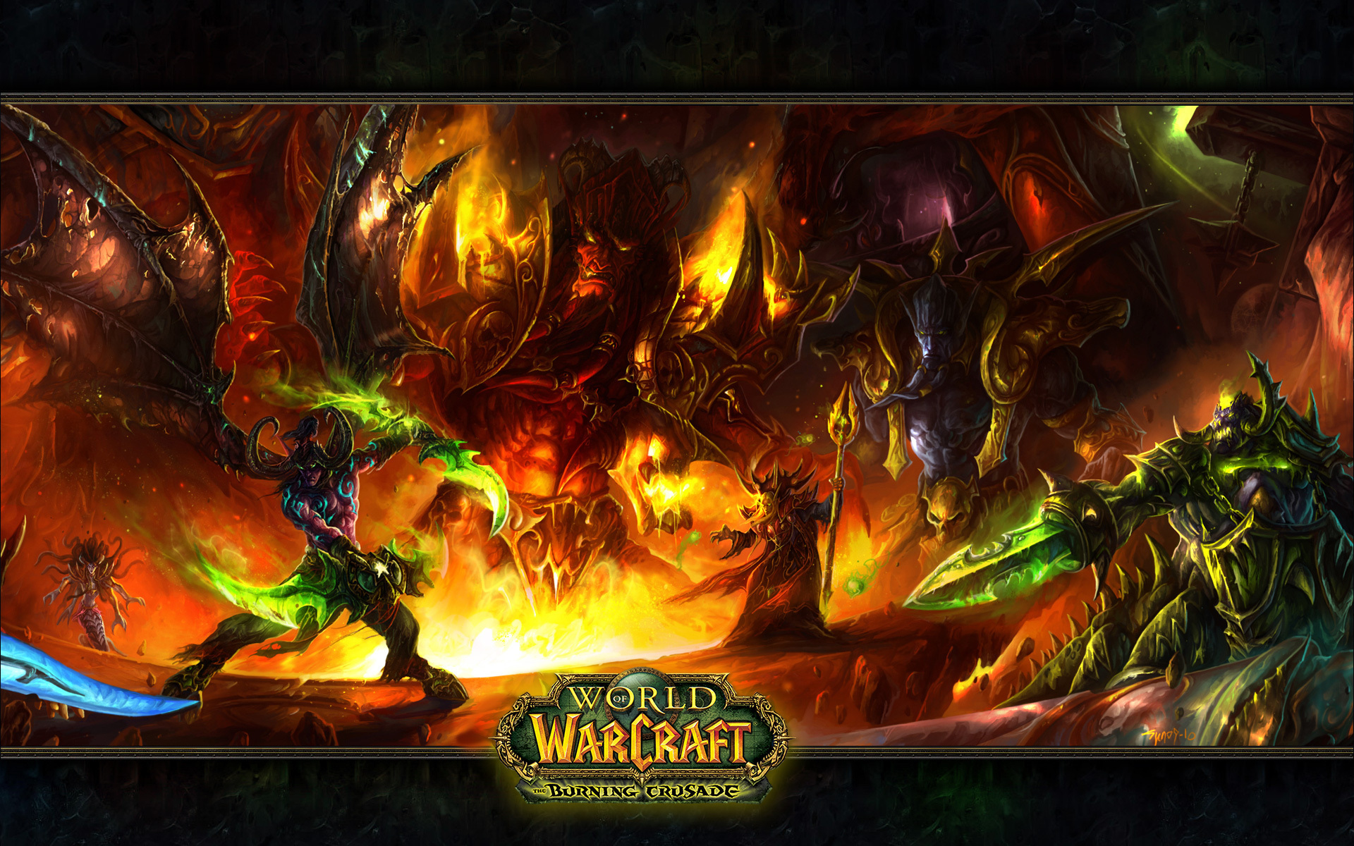 General 1920x1200 World of Warcraft video games demon wizard fantasy art Warcraft PC gaming Burning Crusade Blizzard Entertainment