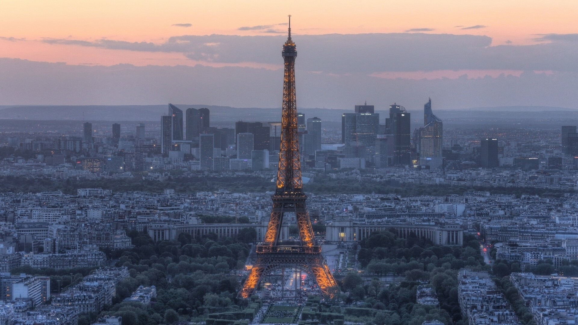 General 1920x1080 Paris Eiffel Tower city cityscape aerial view France landmark Europe