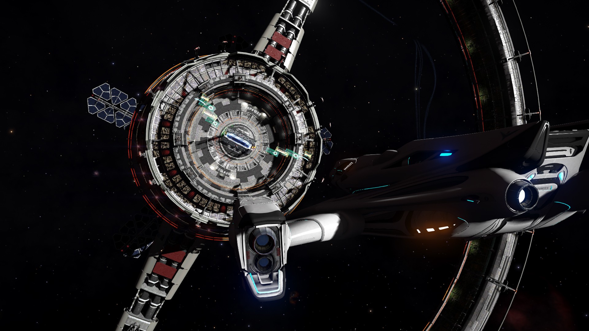 General 1920x1080 Elite: Dangerous space science fiction video games PC gaming space station screen shot