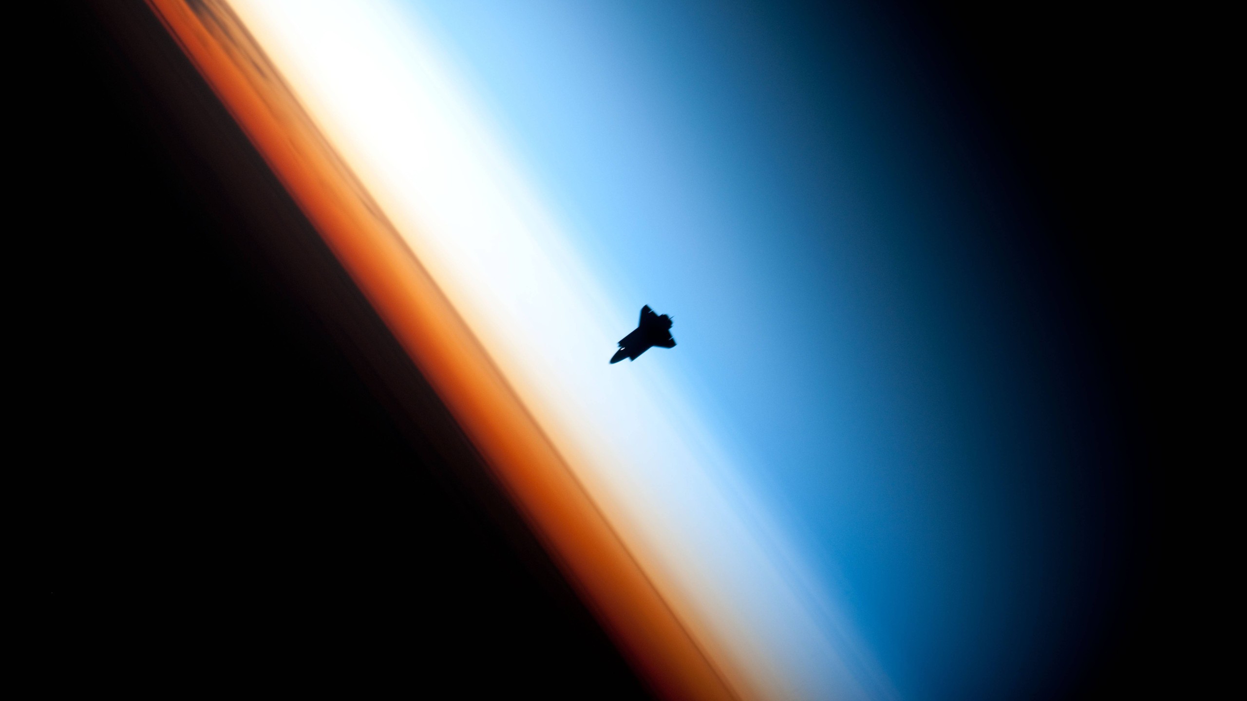 General 2560x1440 NASA space space shuttle silhouette
