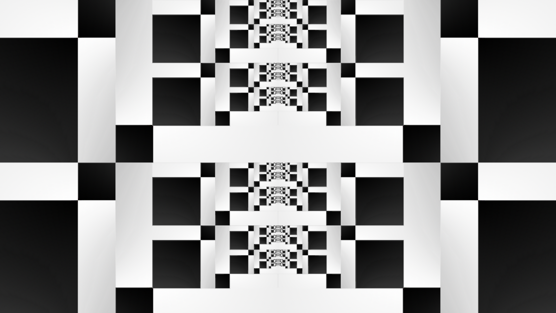 General 1920x1080 black white square shapes Bit abstract digital art optical illusion symmetry