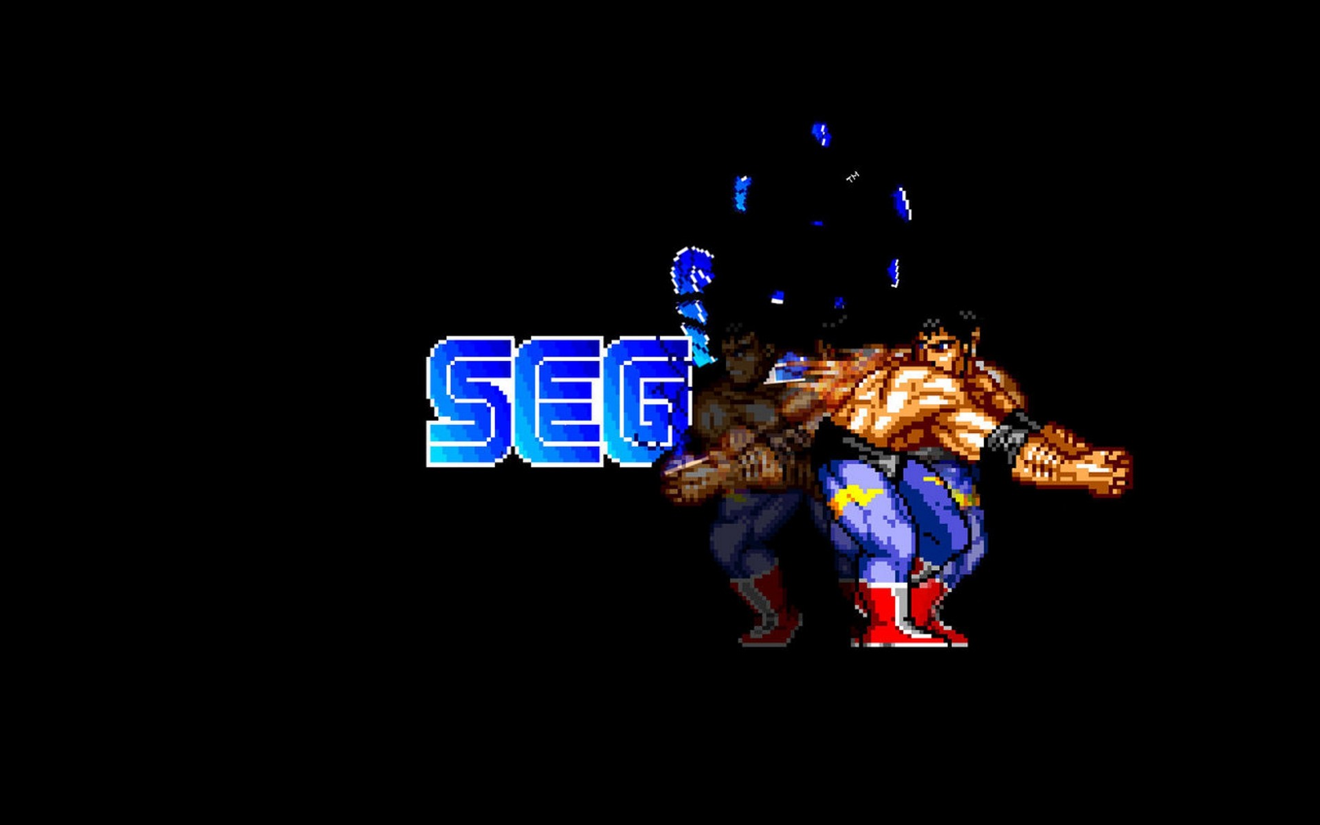 General 1920x1200 Sega Streets of Rage simple background 16-bit video games video game art video game characters video game warriors retro games black background