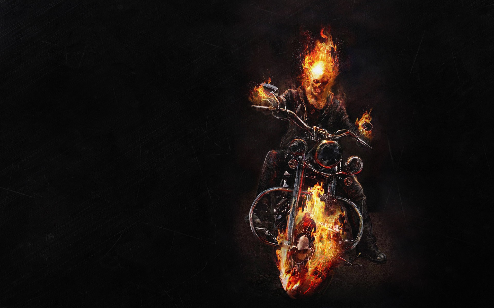 General 1920x1200 Ghost Rider Marvel Comics skull vehicle motorcycle fire artwork Flame Painter
