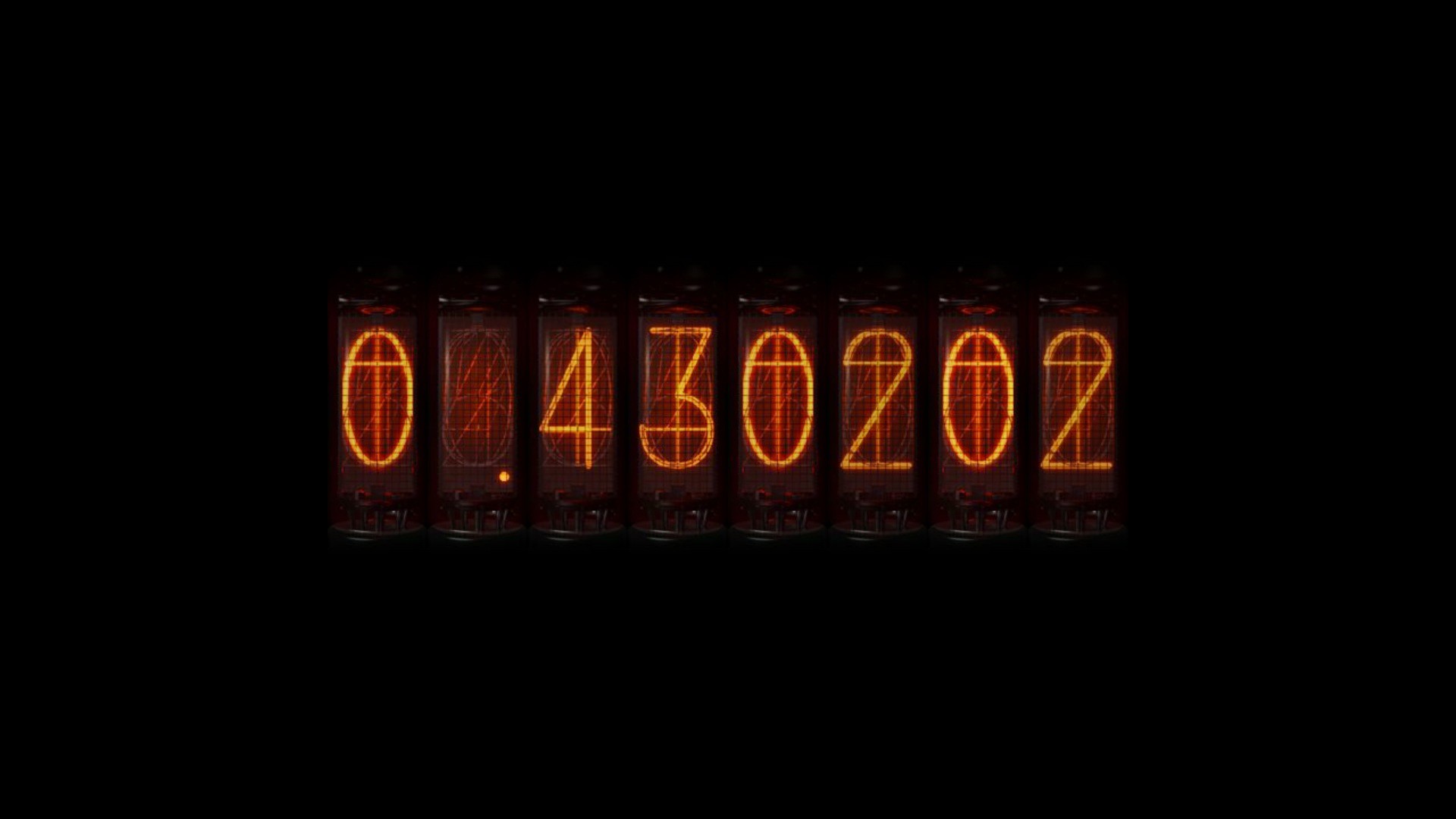 Anime 1920x1080 Steins;Gate anime time travel divergence meter Nixie Tubes numbers simple background black background