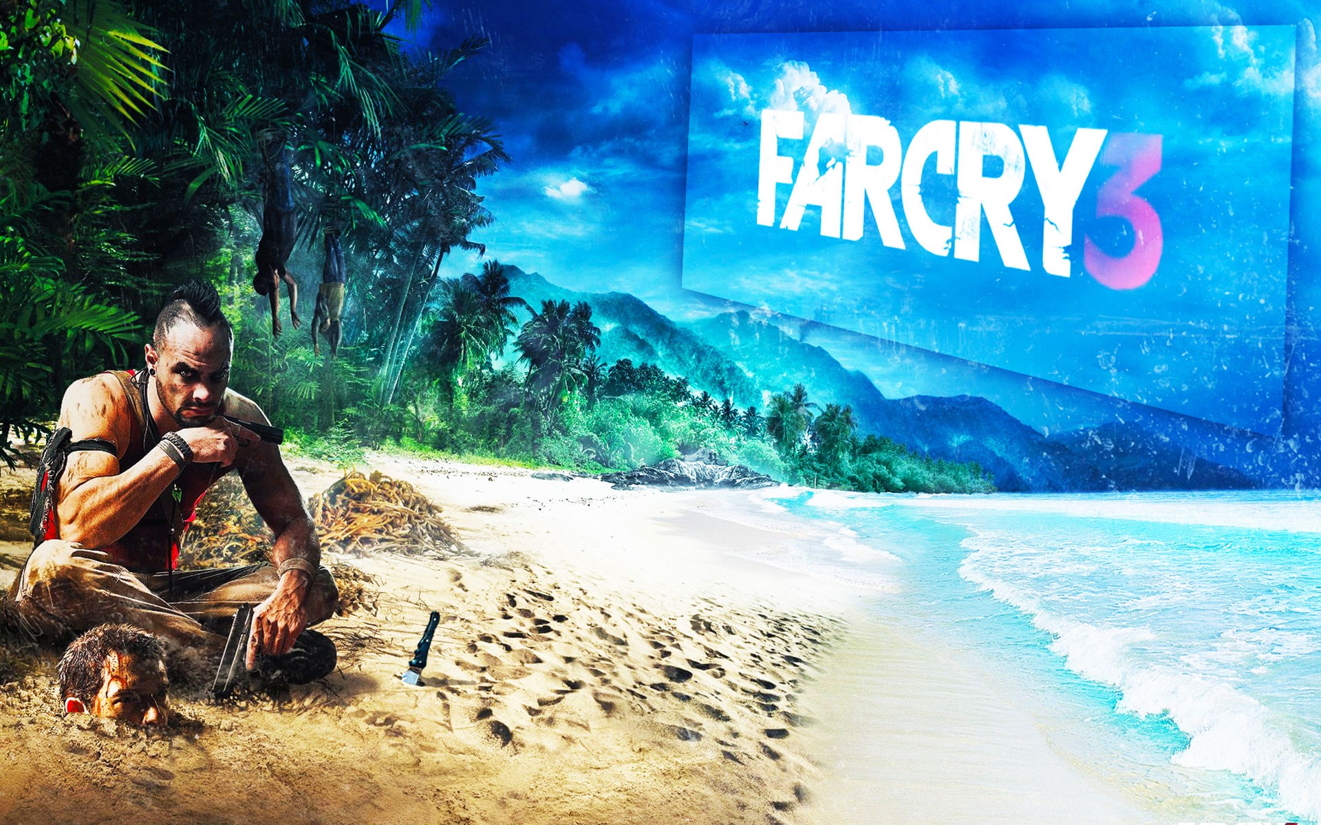 General 1920x1200 Far Cry 3 video games Vaas video game art beach blood gun weapon Video Game Villains 2012 (Year) sand video game men Far Cry PC gaming Vaas Montenegro Ubisoft Far Cry 6